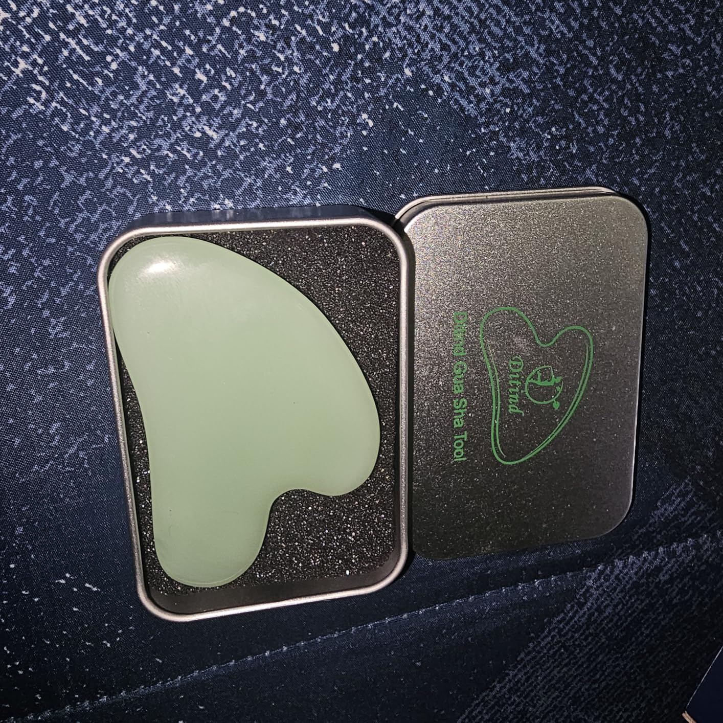 Gua Sha, Jade Stone Gua Sha Massage Tool, Guasha Tool for Face and Body Skin Massage. Gua Sha Set for Toxins Prevents Wrinkles for SPA Acupuncture, Therapy Trigger Point Treatment. customer photo 1