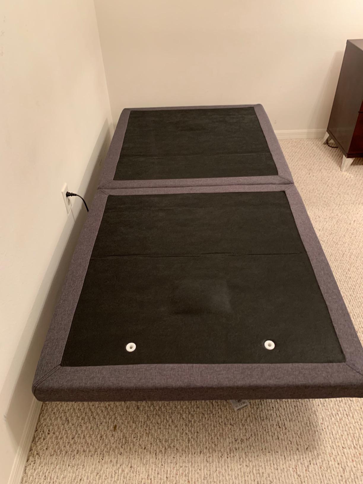Naomi Home Idealbase Split King Adjustable Bed Frame with Lumbar Support Head Tilt Foot Incline Back Leg Massage USB Ports Massage Bed with Wireless Remote Ergonomic Zero-Gravity Smart customer photo 1