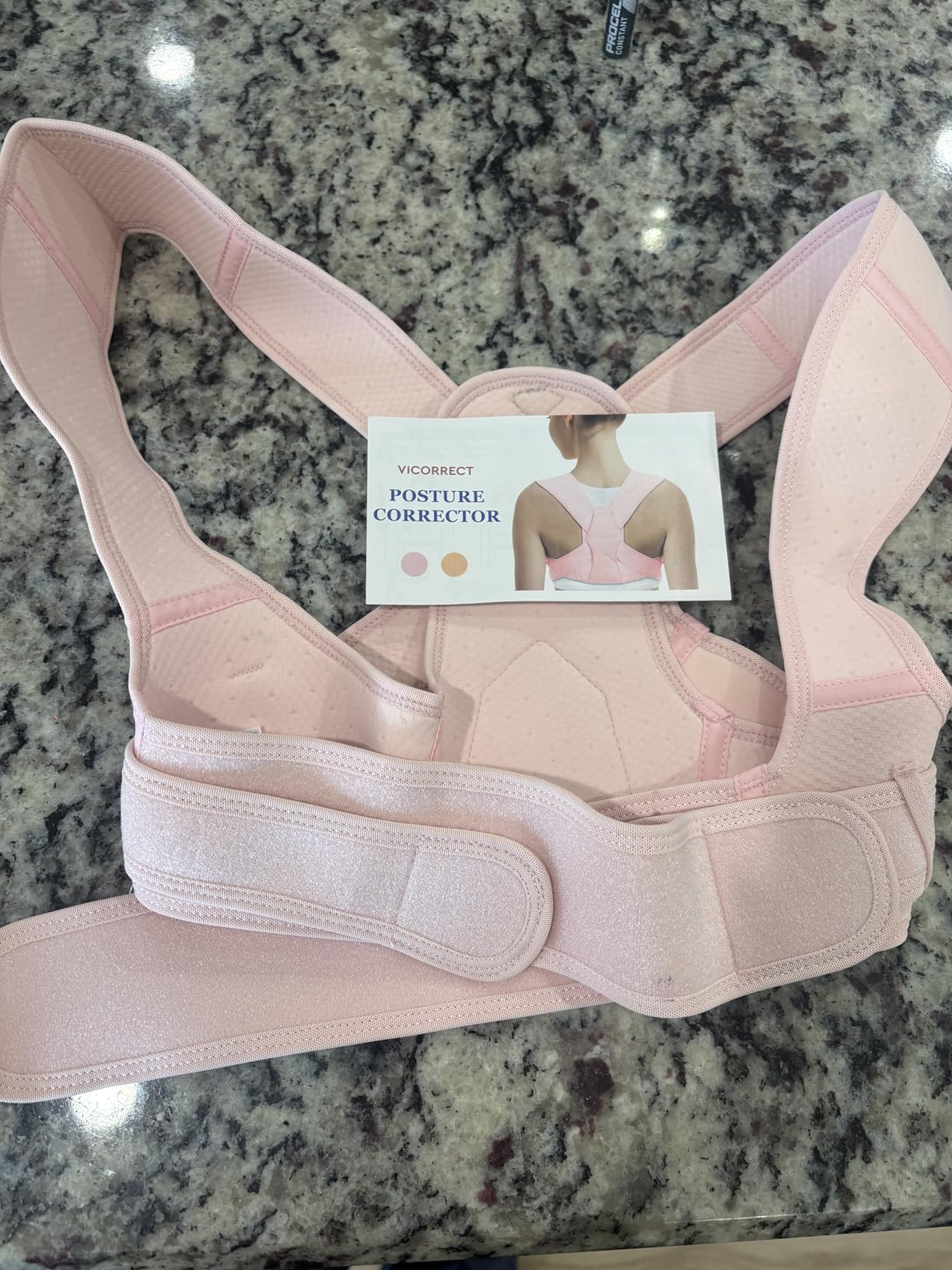 Vicorrect Posture Corrector for Women and Men, Adjustable Upper Back Brace for Clavicle Support and Providing Pain Relief from Neck, Shoulder, and Upper Back (S/M) customer photo 1