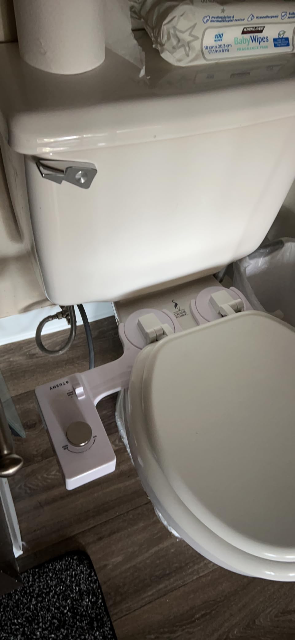 TUSHY Classic 3.0 Bidet Toilet Seat Attachment - Non-Electric Self Cleaning Water Sprayer with Adjustable Water Pressure Nozzle, Angle Control & Easy Home Installation (Brushed Nickel) customer photo 1