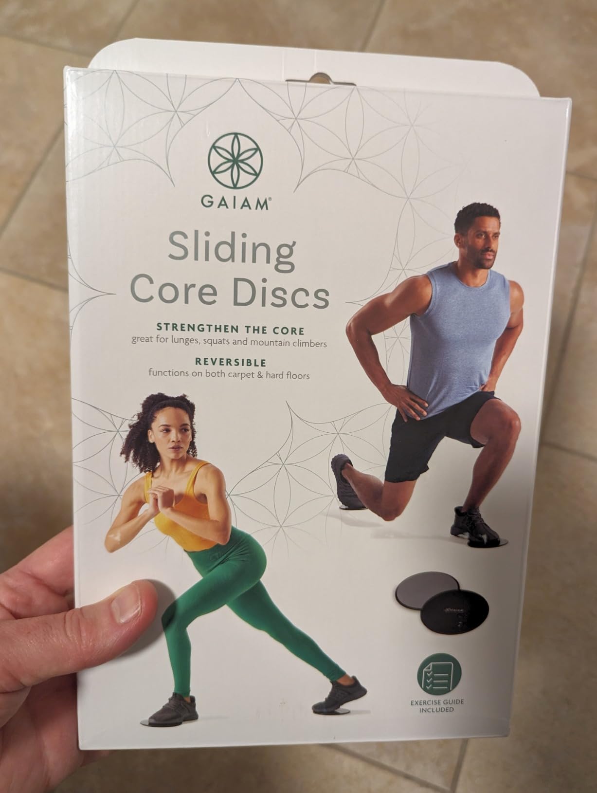Gaiam Core Sliding Discs - Dual Sided Workout Sliders for Carpet & Hardwood Floor - Home Ab Pads Exercise Equipment Fitness Sliders for Women and Men customer photo 2