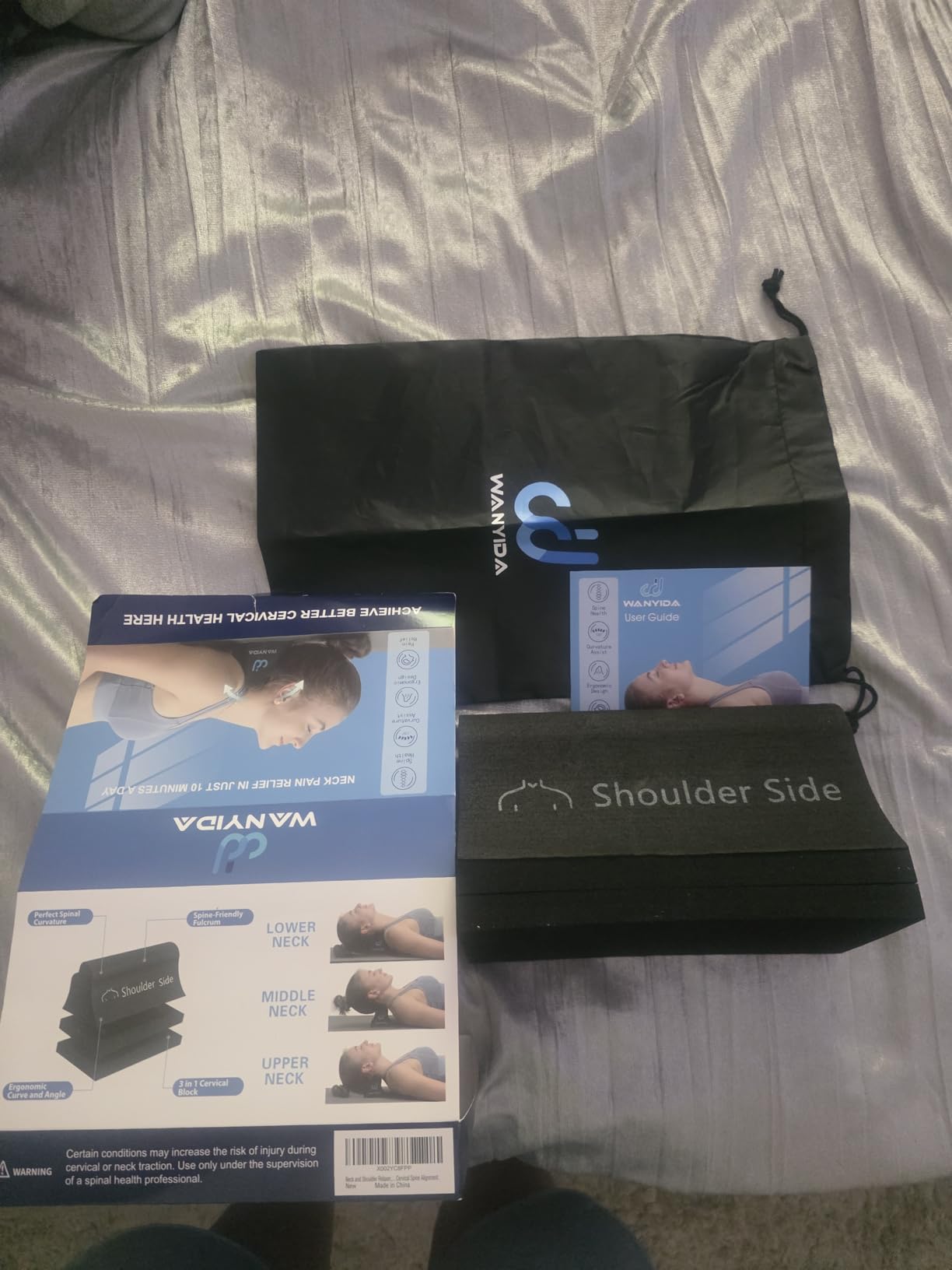 WANYIDA Neck and Shoulder Relaxer, Neck Stretcher Chiropractic Pillows for Pain Relief, Cervical Traction Device for Cervical Spine Alignment, FSA HSA Eligible customer photo 1