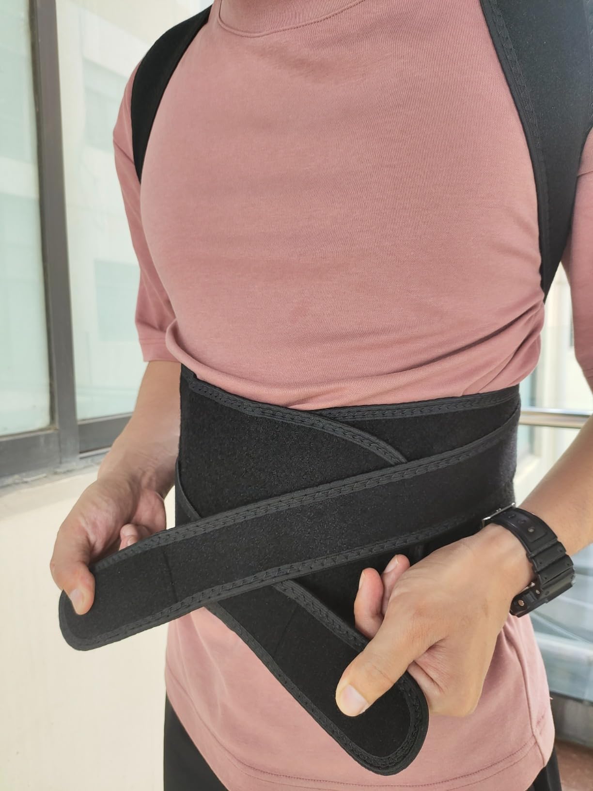 Selbite Posture Corrector for Men and Women - Back Brace for Upper and Lower Body Support - Adjustable Straightener with Pain Relief and Muscle Memory (Large) customer photo 1