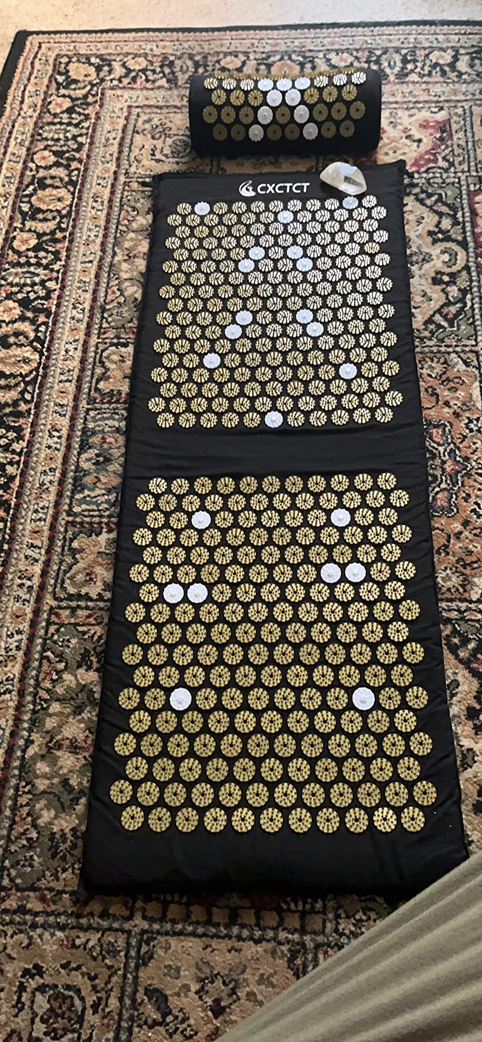 Extra Long Yoga Acupressure Mat Set, Massage Acupuncture Mat Large, Magnetic Mat Acupressure Body Mat and Pillow for Neck Back Pain Relief customer photo 1