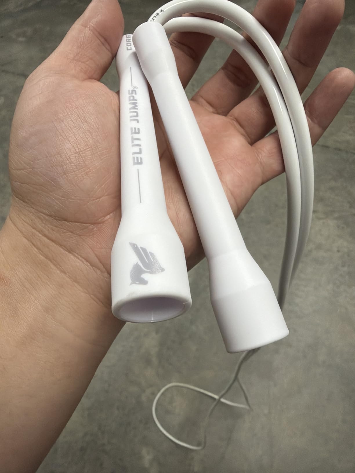 Elite Jumps 6mm PVC Jump Rope, Adjustable Skipping Rope | Non-kinking PVC cord. Unbreakable handles. Smooth rotation. For cardio and boxing. customer photo 2