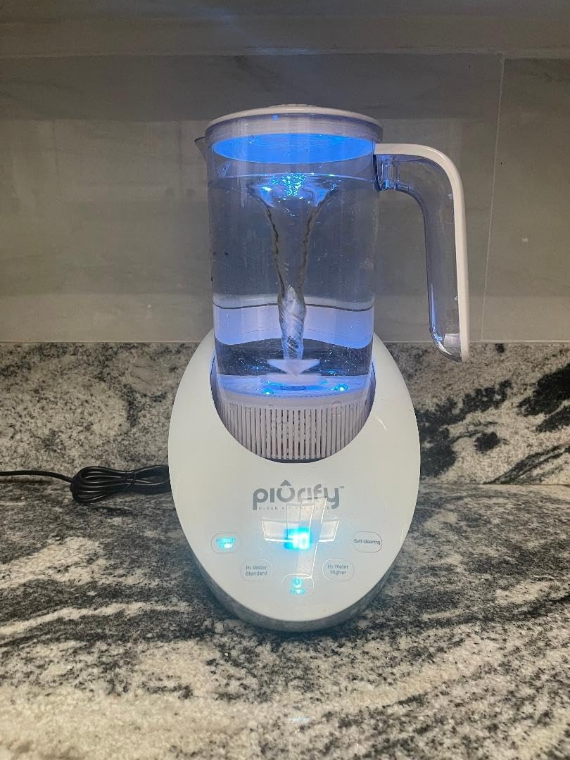 PIURIFY 3 in 1 Hydrogen Water Machine: Hydrogen Water Generator + Vortex Structured Water + Calcium Sulfite Filter | SPE/PEM Hydrogen Water Pitcher with Magnetic Water | BPA-Free Tritan | 50 OZ customer photo 1