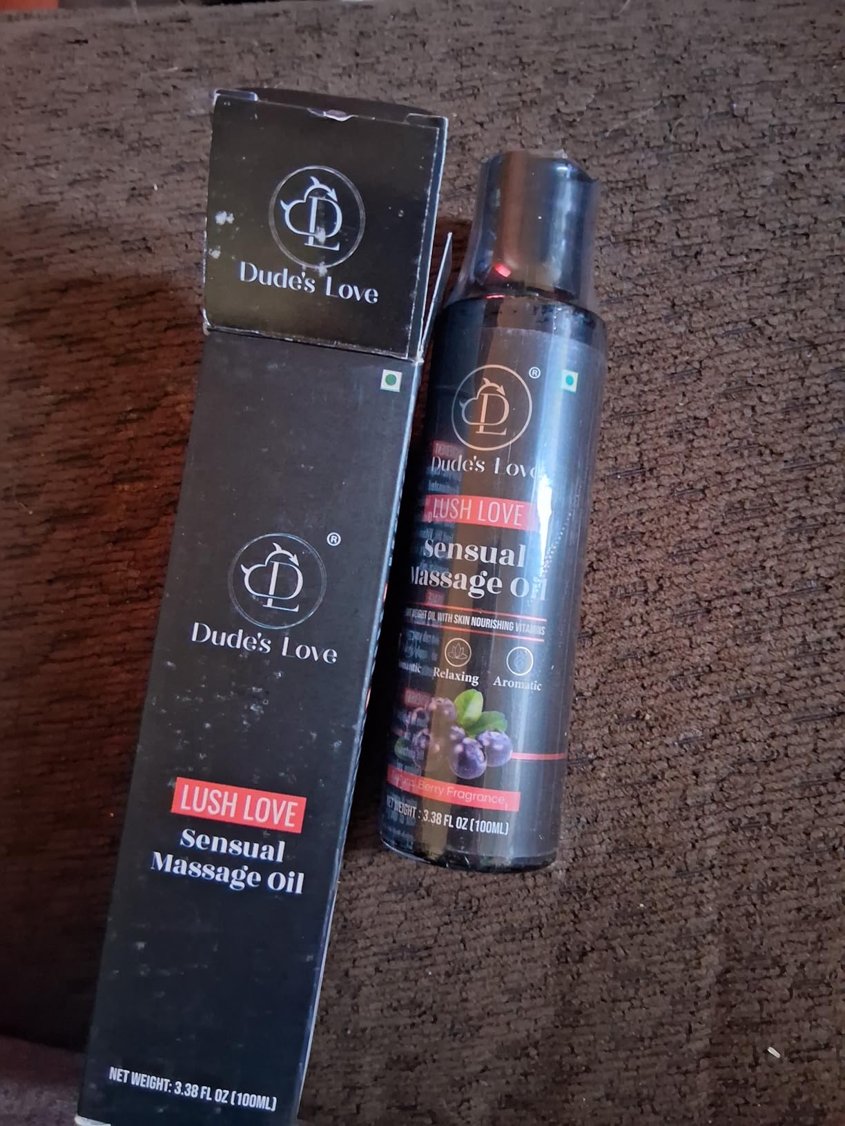 Organic Sensual Safe to Lick Body Massage Oils for Couples - Gift Set Romantic Date Night - Non Greasy No-Stain Fractionated Coconut Oil Quick Absorbing Smooth Glide Trial Pack of 4-120 ML/4 Fl Oz customer photo 1