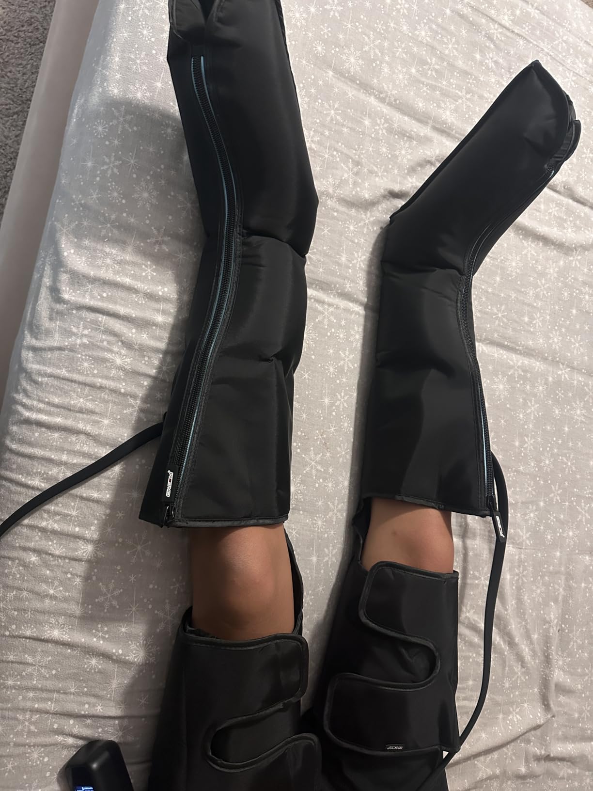 CINCOM Leg Massager with Heat and Compression, Air Compression Boots for Leg Calf & Foot Recovery, Edema Relief customer photo 1