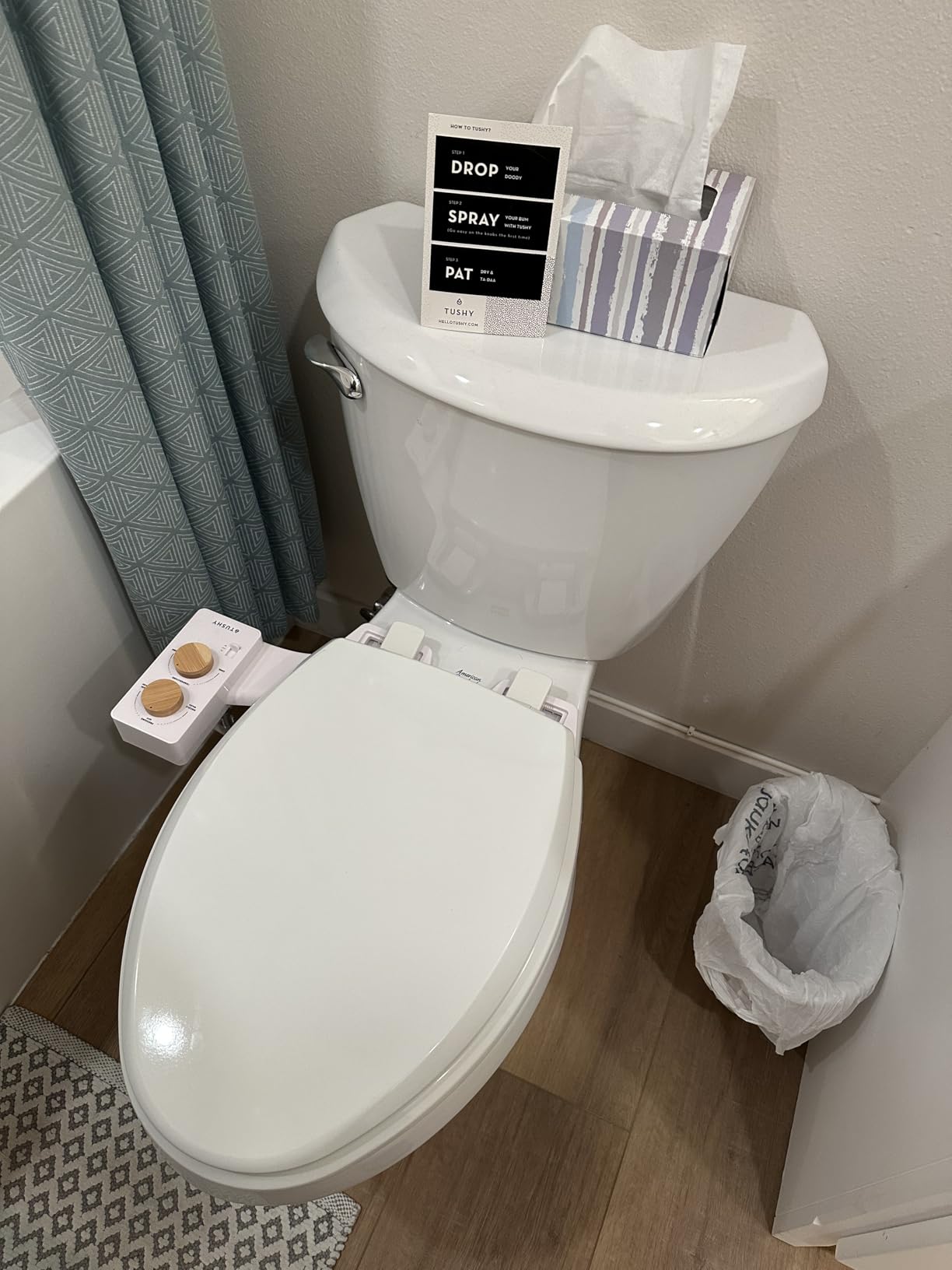 TUSHY 2.0 Spa Bidet Toilet Seat Attachment - Non-Electric Self Cleaning Hot and Cold Water Sprayer With Adjustable Water Pressure Nozzle, Angle Control & Easy Home Installation, White/Silver customer photo 1