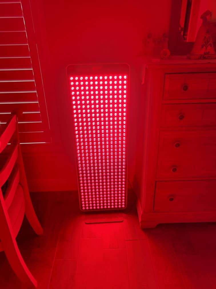 Exesas Elite-Pro Series 9-Wavelengths Red Light Therapy Device for Full Body Near Infrared Dual-Chip Clinical Grade LED Panel for Skin, Weight, Pain with Stand & Remote (Elite-PRO 360LED) customer photo 2
