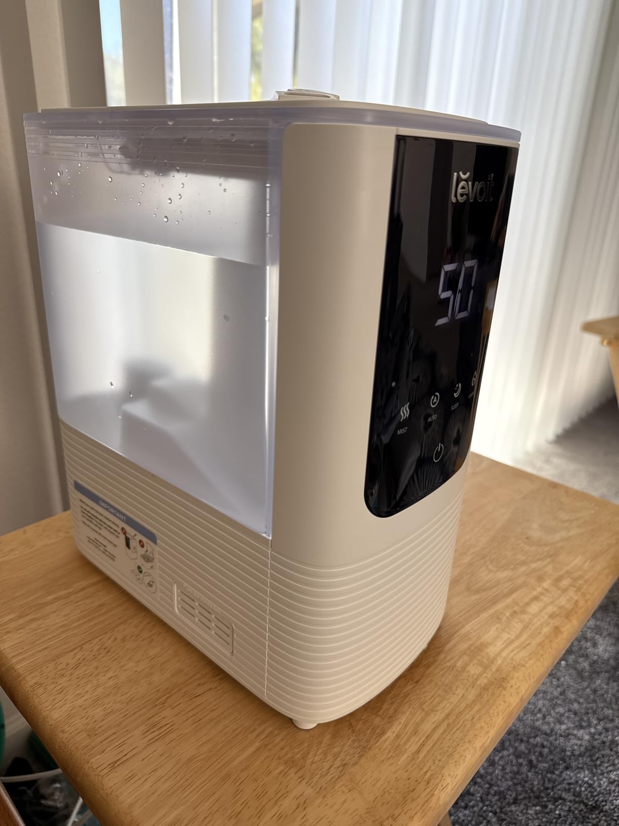 LEVOIT Humidifiers for Bedroom, Smart Warm and Cool Mist, Symptom Relief | 4.5L Top-Fill Tank Runs 45H, Auto Sensor Maintains Ideal Humidity, 26dB Quiet for Baby, Essential Oil, Easy To Clean customer photo 2