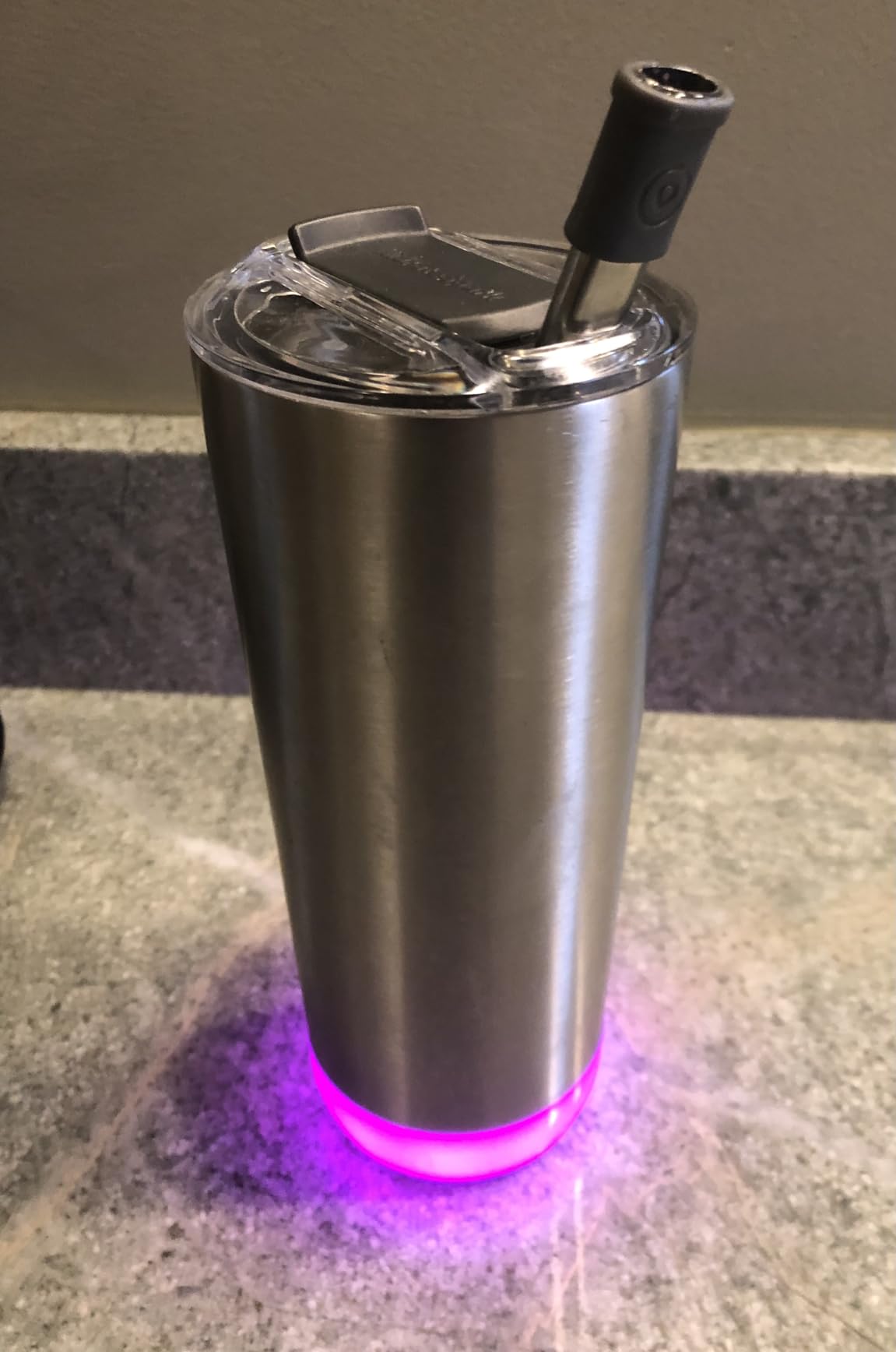 HidrateSpark PRO Smart Tumbler Bundle - Insulated Stainless Steel - Tracks Water Intake with Bluetooth, LED Glow Reminder - 20oz customer photo 2