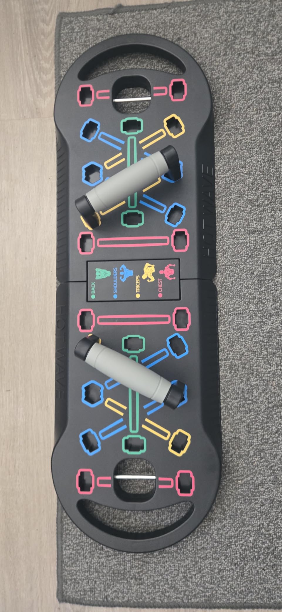 HOTWAVE Push Up Board Fitness, Portable Foldable 20 in 1 Push Up Bar at Home Gym, Pushup Handles for Floor. Professional Strength Training Equipment For Man and Women customer photo 2