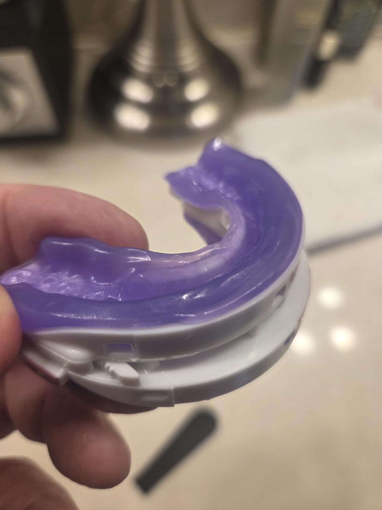 Somnos Anti Snore Mouthguard - Adjustable Sleep Mouth Guard for Snoring - Lightweight, Comfortable, and Effective for Reducing Snoring - Better Sleep Starts Here - Large Size customer photo 1
