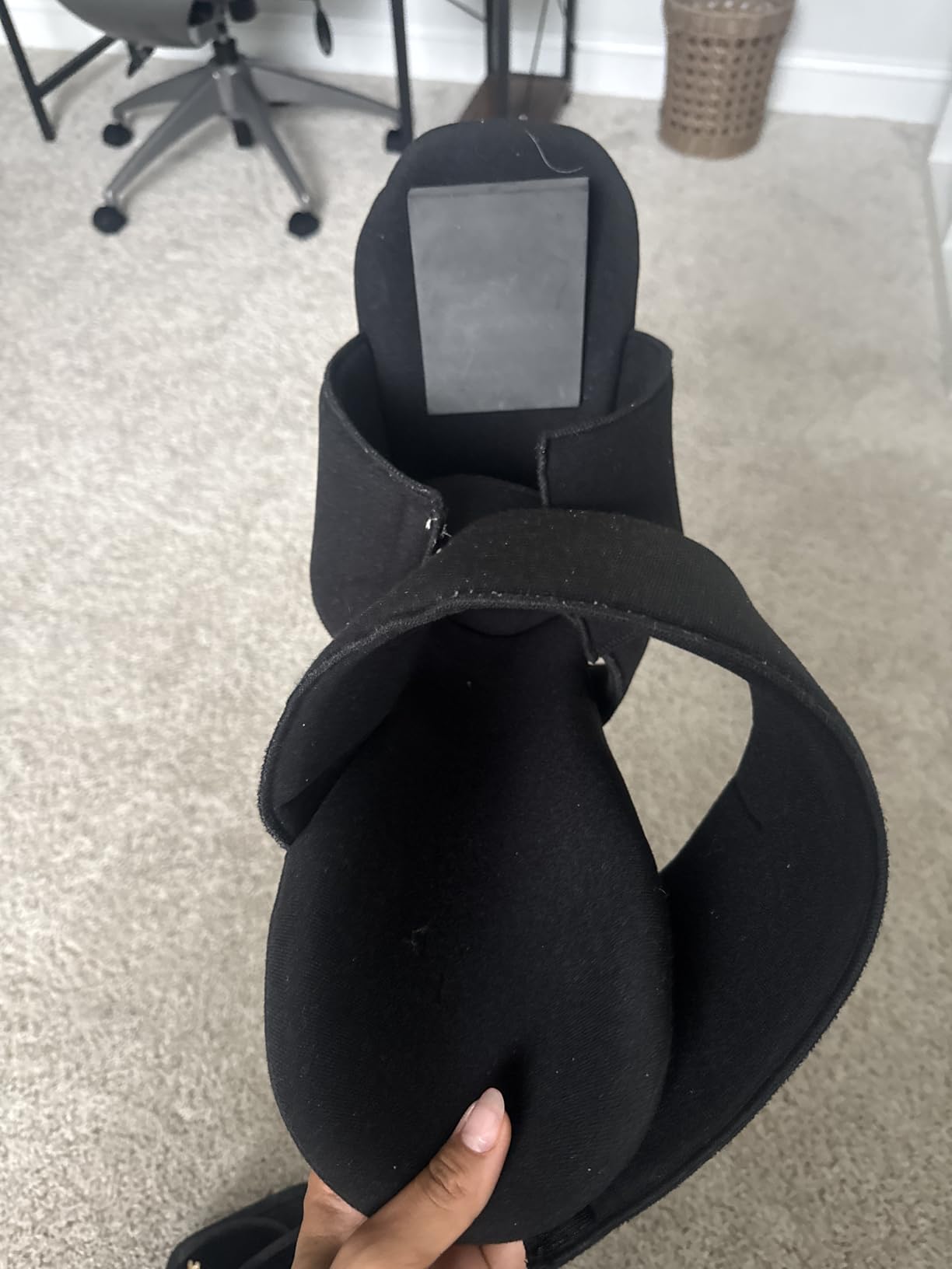 BraceAbility Padded 90 Degree Plantar Fasciitis Boot | Soft Night Splint to Stabilize Foot and Ankle, Stretches Plantar Fasciitis Ligament and Supports Achilles Tendon (Medium) customer photo 2
