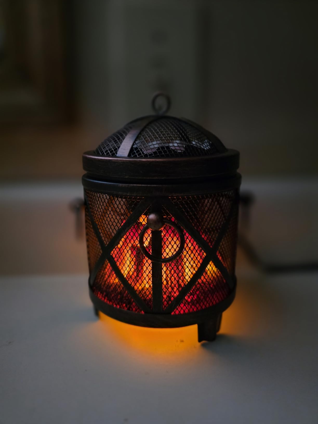 Dicimi Wax Melt Warmer,4-in-1 Electric Wax Melter,Oil Burner,Fireplace Wax Warmers, for Home Office Bedroom Aromatherapy Present and Decorations (Bronze, Fireplace Stove) customer photo 1