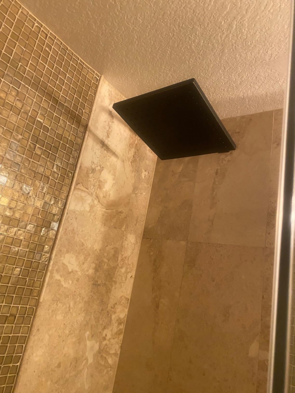Hibbent Thickness Metal Rain Shower Head, 12 Inch High Pressure Shower Heads, Square Large Bathroom Rainfall Shower Head with Adjustable Brass Ball Joint, Waterfall Full Body Coverage, Brushed Nickel customer photo 1