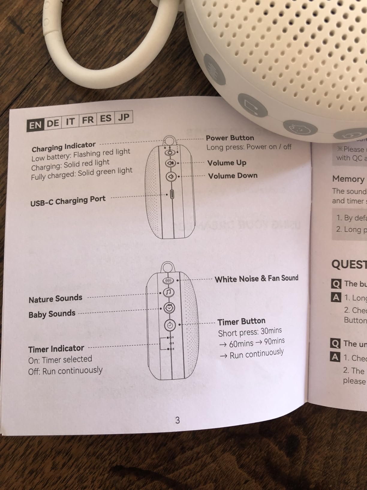 Dreamegg Portable Noise Machine for Baby Adult, Powerful Battery, 21 Soothing Sound, Noise Canceling for Office & Sleeping, Sound Therapy customer photo 1
