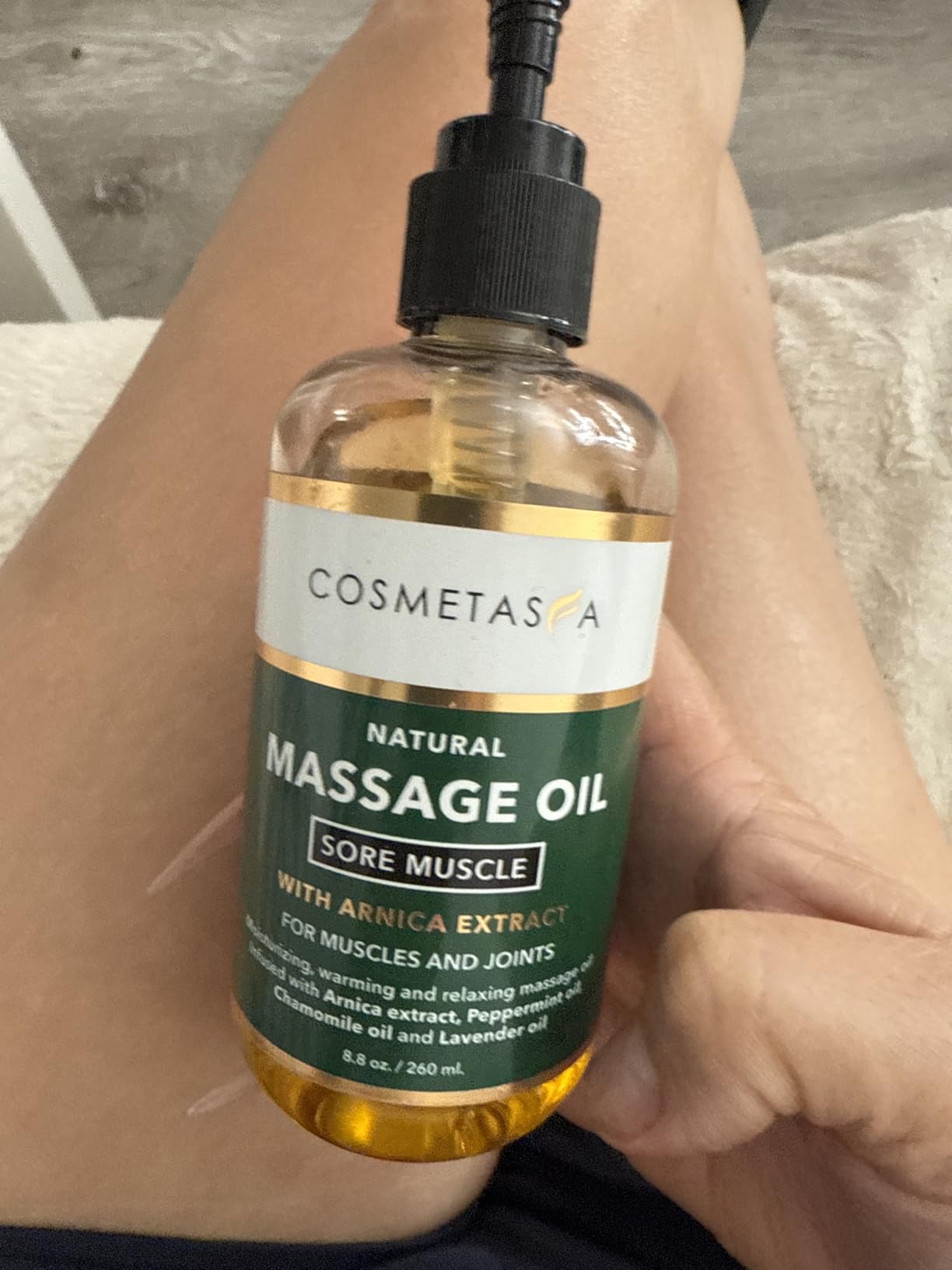 Cosmetasa Massage Oil Spa Gift Set for Women - Relaxing Lavender, Warming Arnica & Nourishing Citrus & Coconut Oils - Includes Roller Ball, Thumb Saver & Hot Stones - Self Care Kit & Body Massage Oils customer photo 2