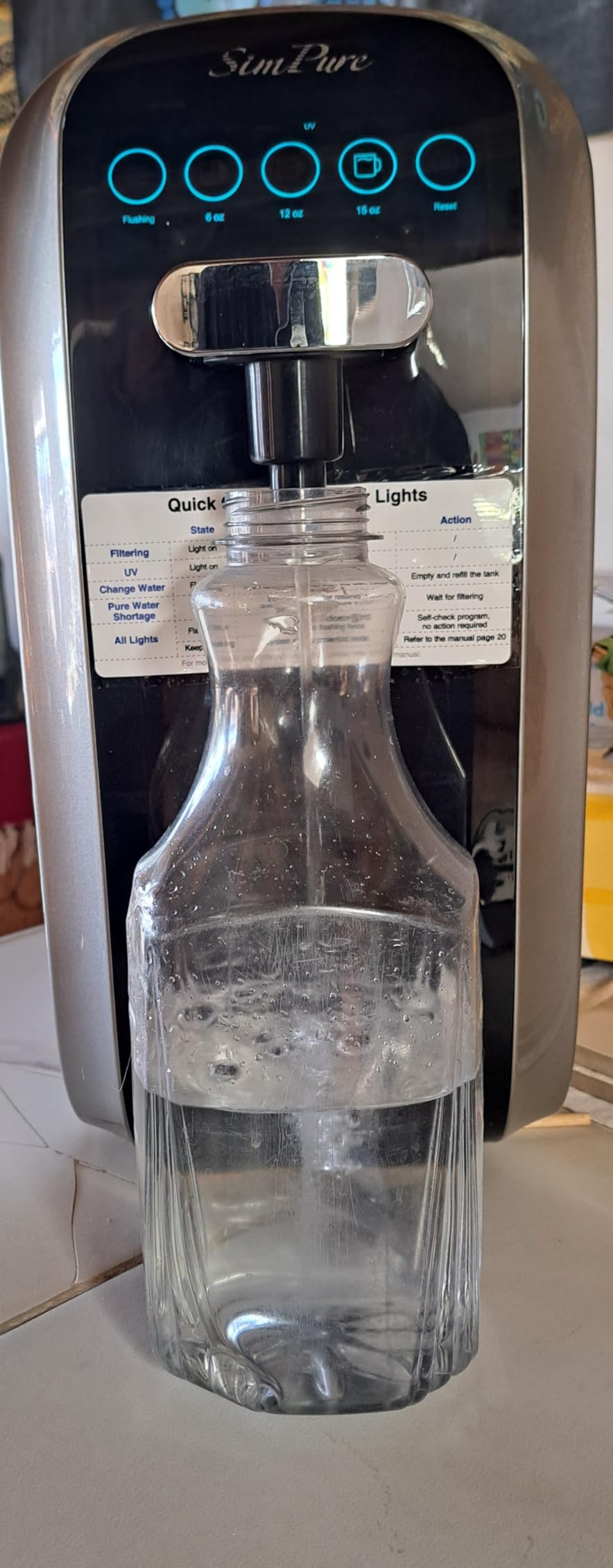 SimPure Y7P-BW UV Countertop Reverse Osmosis Water Filter, NSF/ANSI 58 Certified, 5 Stage RO Water Filtration System, Water Purifier for Home, No Installation, 4:1 Pure to Drain, Classic Pure Taste customer photo 1