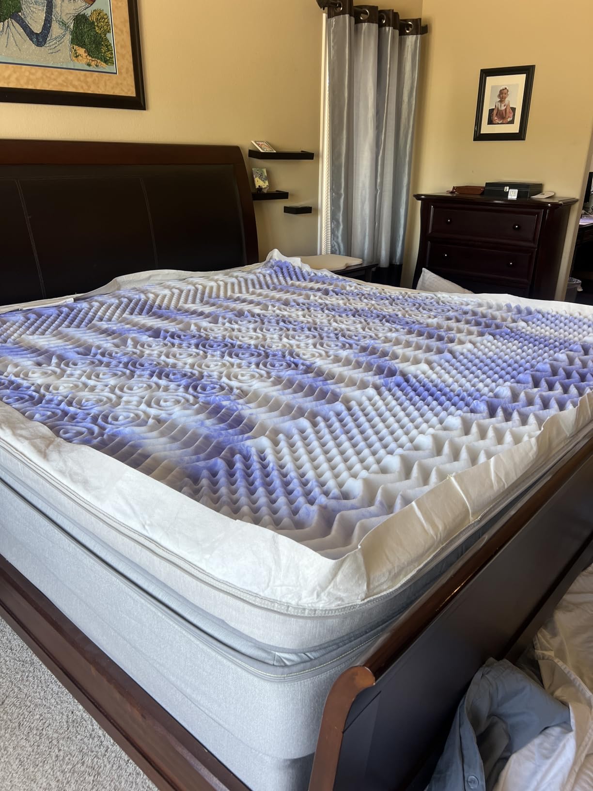 Dreamsmith Queen Mattress Topper, 3 Inch 7-Zone Memory Foam Mattress Topper, Gel Infused Foam Mattress Topper for Pressure Relief, Made with CertiPUR-US Certified Foam, Oeko-Tex Certified customer photo 2