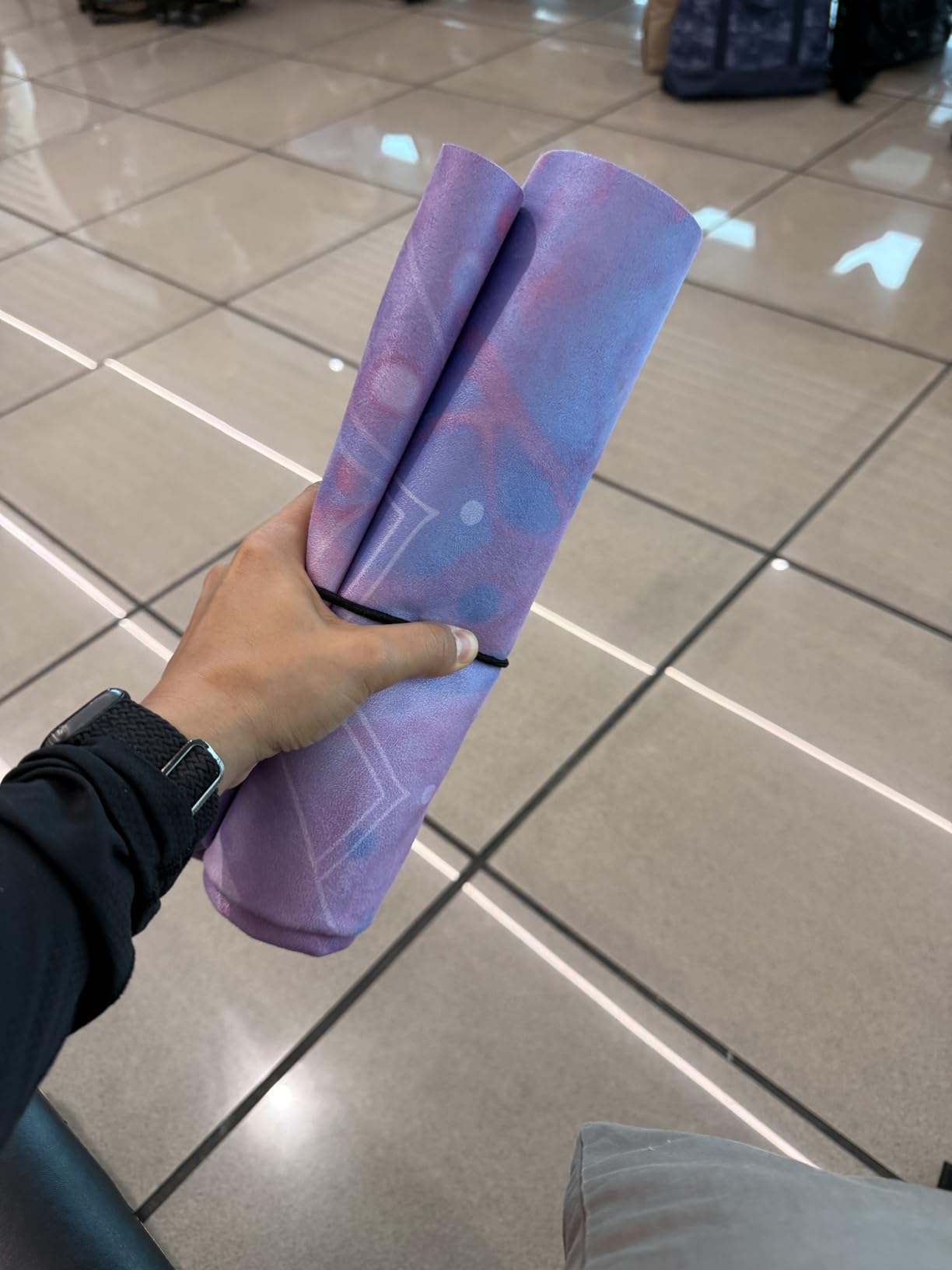 Mantra Yoga Travel PRO 1.5mm with Knee Pad - Foldable Fitness & Exercise Mat with Bag | Lightweight, Compact & Eco-Friendly | Non-Slip & Washable | For All Types of Yoga | 72
