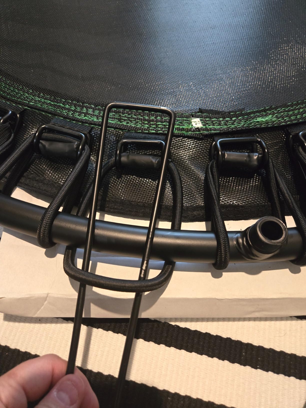BCAN BT2 450/550LBS Mini Rebounder Trampoline for Adults with Bar, Fitness Trampoline with Bungees, Adjustable Handle, Stable & Quiet, Indoor Outdoor, Whole-Body Workout - 40IN/48IN customer photo 2