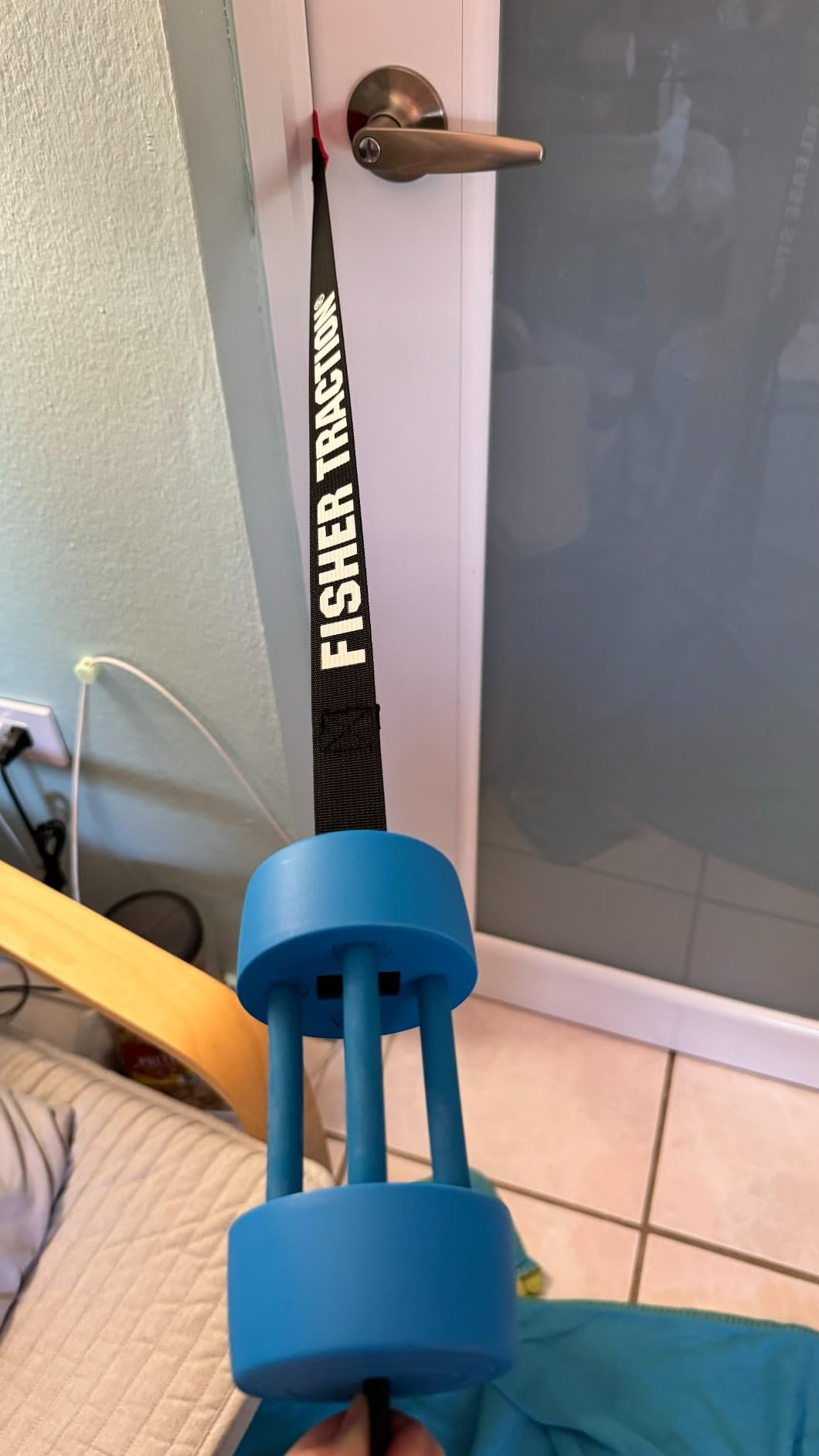 Fisher Traction Lower Back Decompression Device - Lumbar Traction for Spinal Decompression - Patented Stretcher Strap Release for Spinal Rehydration - Lightweight & Portable (Under 230 lbs) customer photo 2
