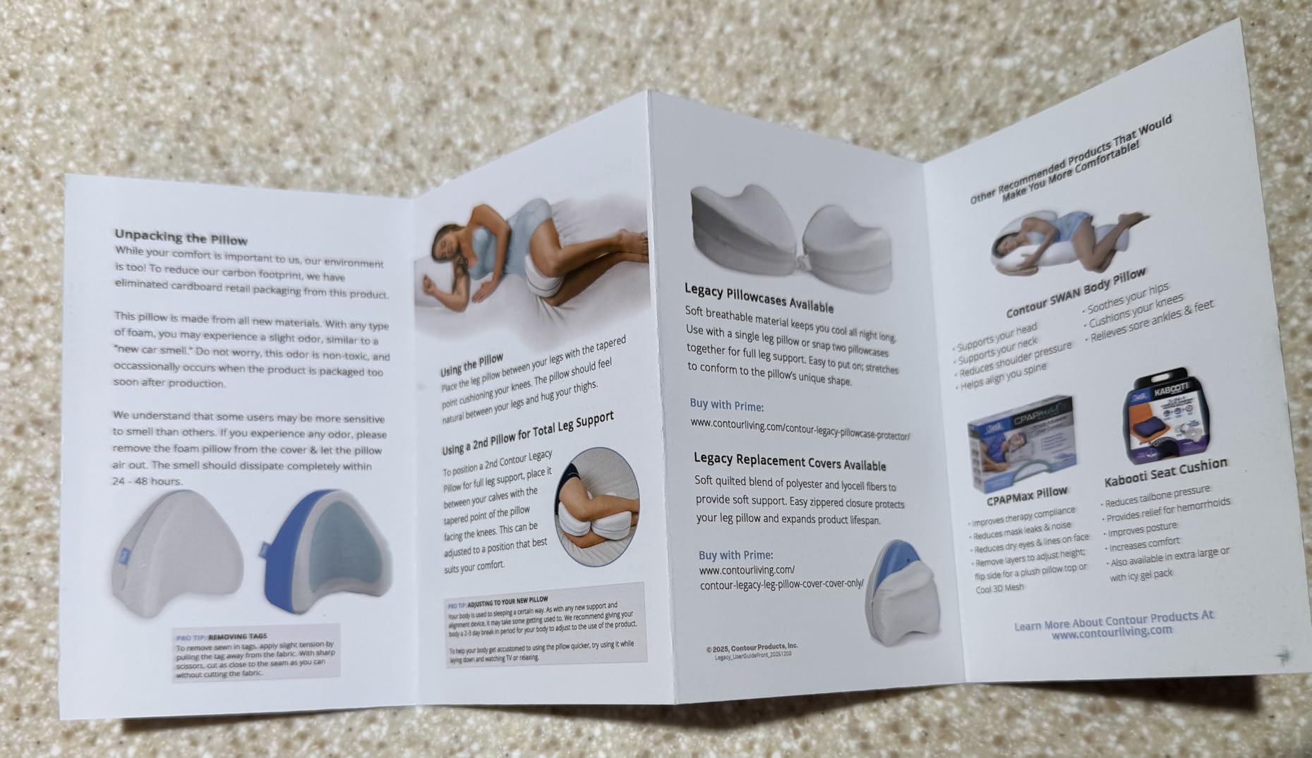 Contour Legacy Cool Leg & Knee Foam Support Pillow for Side Sleepers - Soothing Relief for Back, Hips, Knees, Joints, Nerves & Muscles customer photo 1