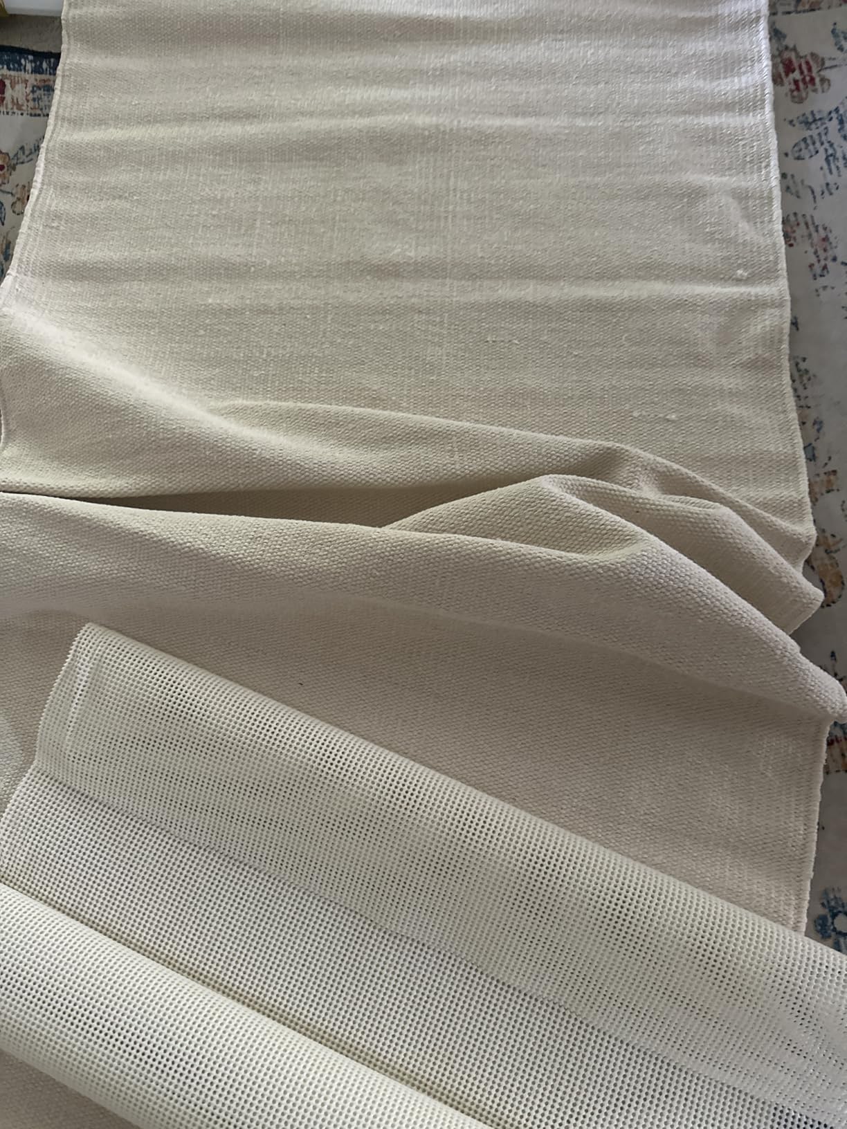 Live Well 360 Handmade Organic Cotton Yoga Mat - Non-Toxic, Chemical-free and All Natural Cloth Yoga Mat - Exercise, Workout, & Fitness Rug - Woven Material - Absorbent & Washable - 78 x 27 customer photo 1