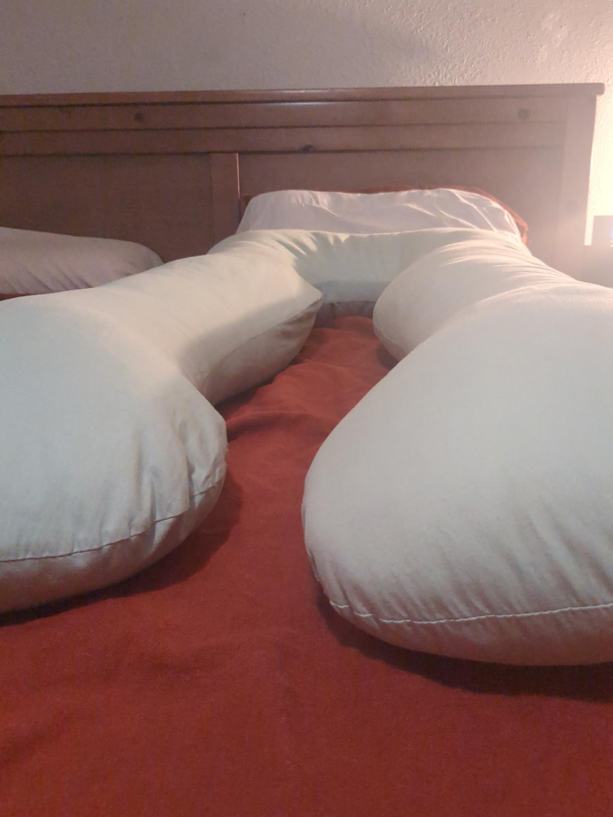 QUEEN ROSE Cooling Pregnancy Pillows, U Shaped Full Body Maternity Pillow for Pregnant Support, Rayon Derived from Bamboo, Buttery Soft, Super Breathable for Hot Sleeper, Green customer photo 2