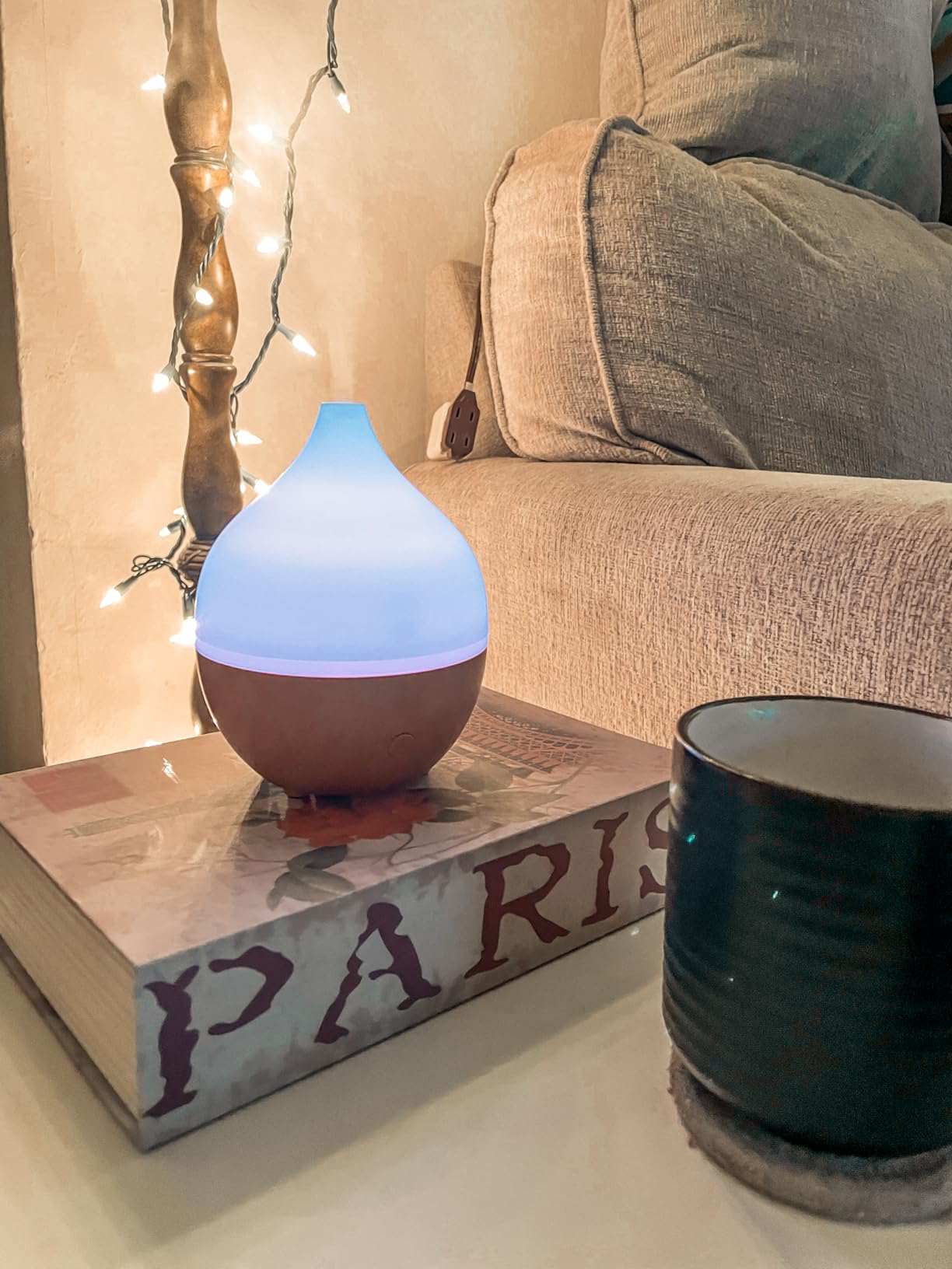SALKING Essential Oil Diffuser, 100ml Small Aromatherapy Diffuser with Auto Shut-Off Function, Ultrasonic Diffusers for Essential Oils, Cool Mist Humidifier with Warm White Lights, for Office Home customer photo 2