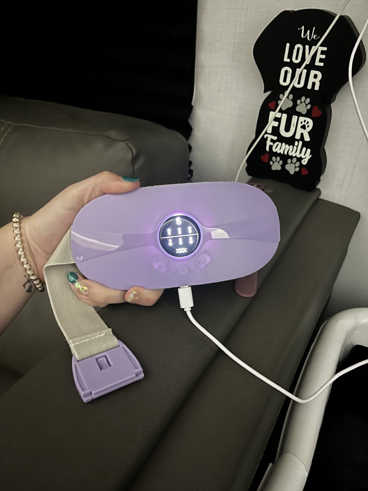 Portable Heating Pad, 5s Fast Heating, 3 Heat Levels and 3 Massage Modes, Heating Pad for Period Cramps for Women and Girls(Pink) customer photo 2