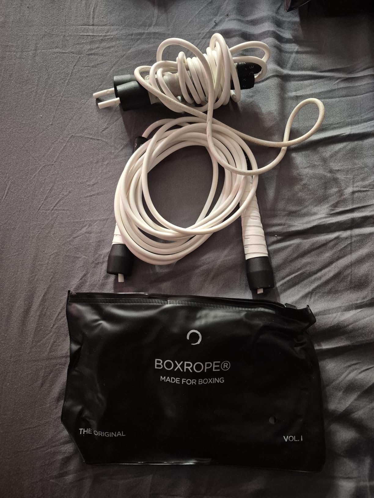 BOXROPE, A Jump Rope Made For Boxing, Tangle-Free, 15% Heavier Than A Normal PVC Rope, Boxer Jump Rope, Adjustable, Includes Grip Tapes For More Grip, Skipping Rope for Boxers, Premium Quality customer photo 2