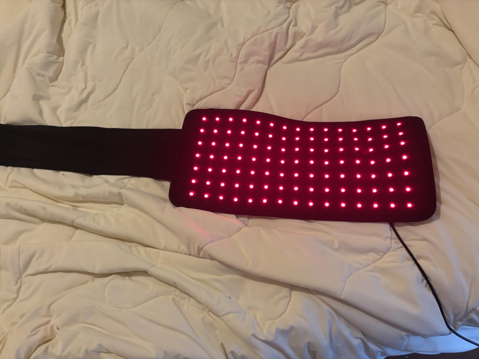 Red Light Therapy Pad for Body Back Knee Shoulder Hands Feet Portable 660nm 850nm Home Use 3 Chips in 1 Infrared Wrap Belt customer photo 1