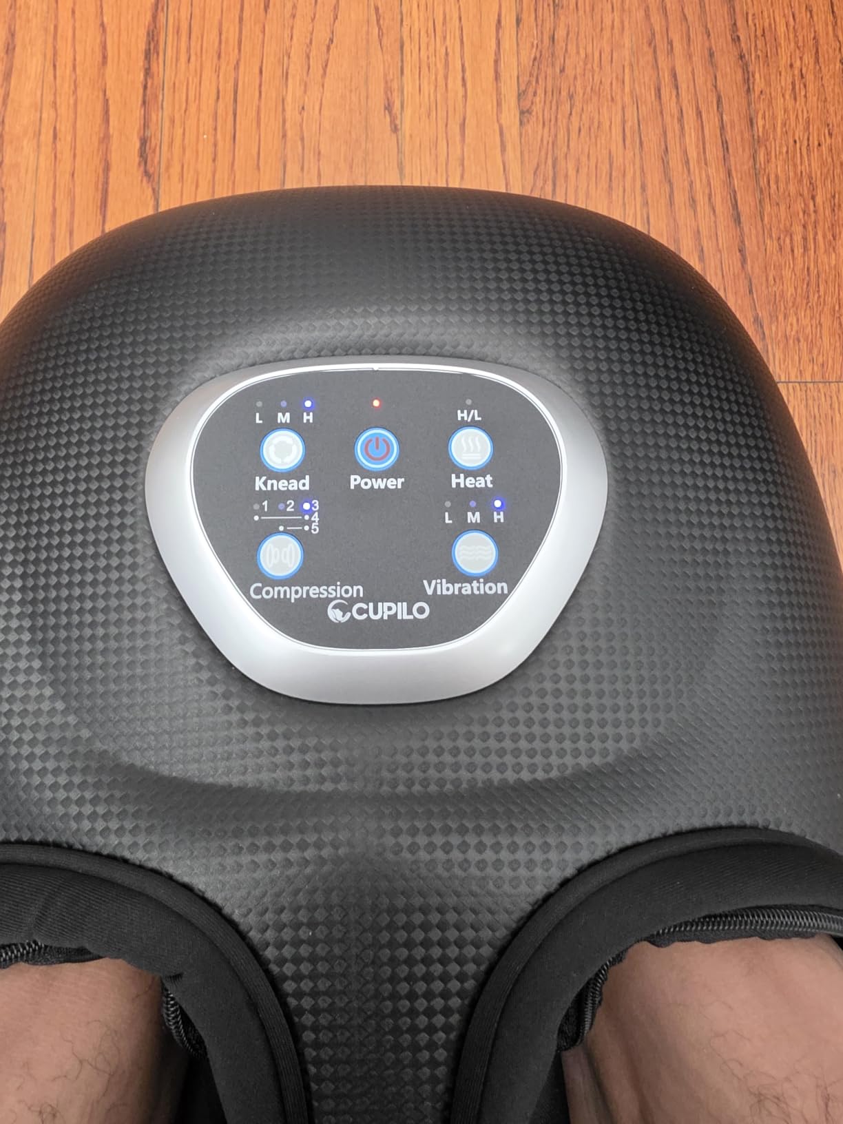 CuPiLo Foot Massager FSA Eligible HSA 2026 Upgraded, Feet Massager with Heat for Plantar Fasciitis Relief, 5 Levels Compression & Vibration Massage for Neuropathy customer photo 2