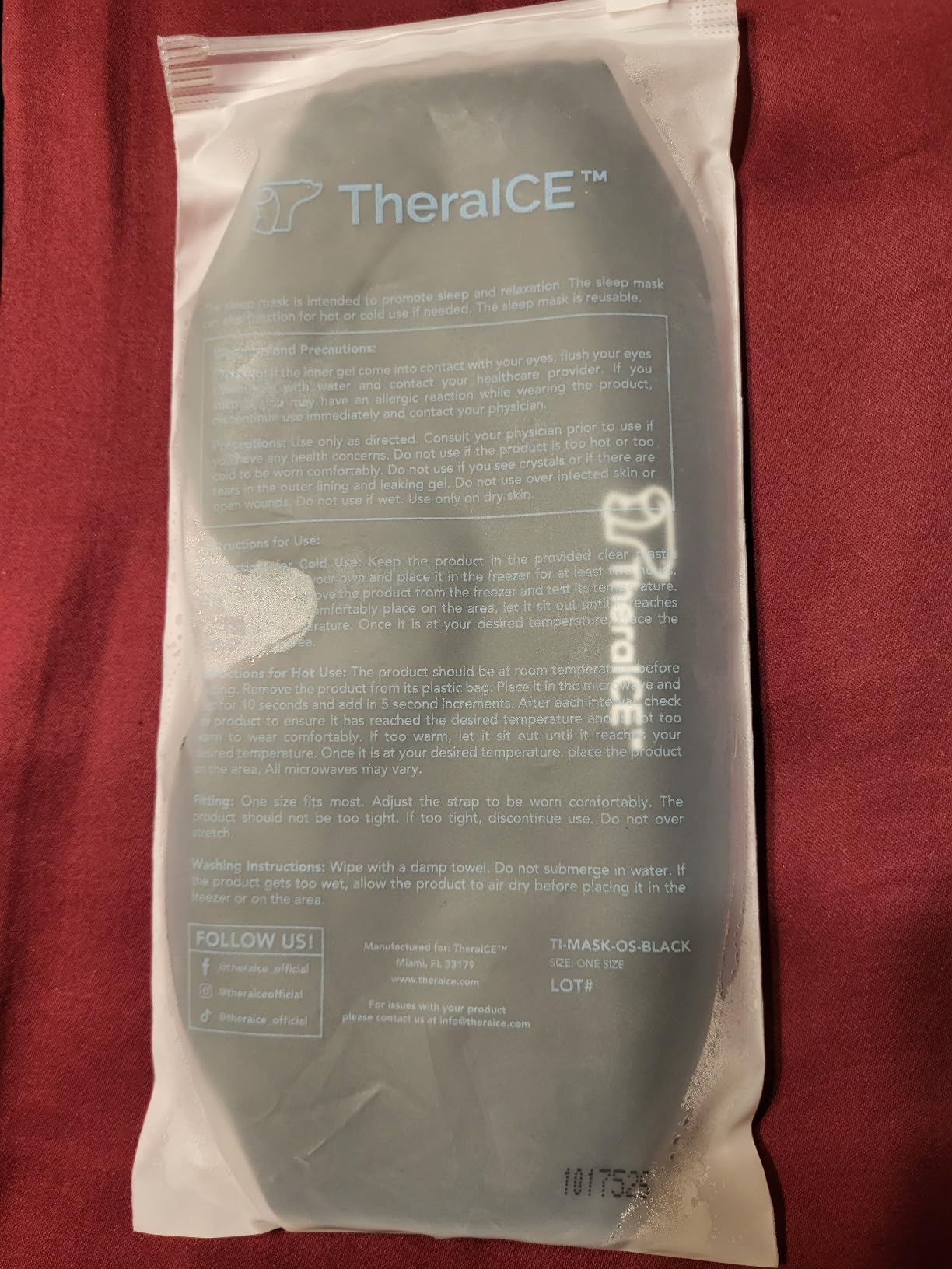 TheraICE Sleep Mask + Cooling Gel Relief - Weighted Sleep Eye Mask 100% Blackout 3D Cold Relaxing No Pressure Eye Cover Blindfold to Block Light for Comfortable Soothing Night Sleeping | Men & Women customer photo 2