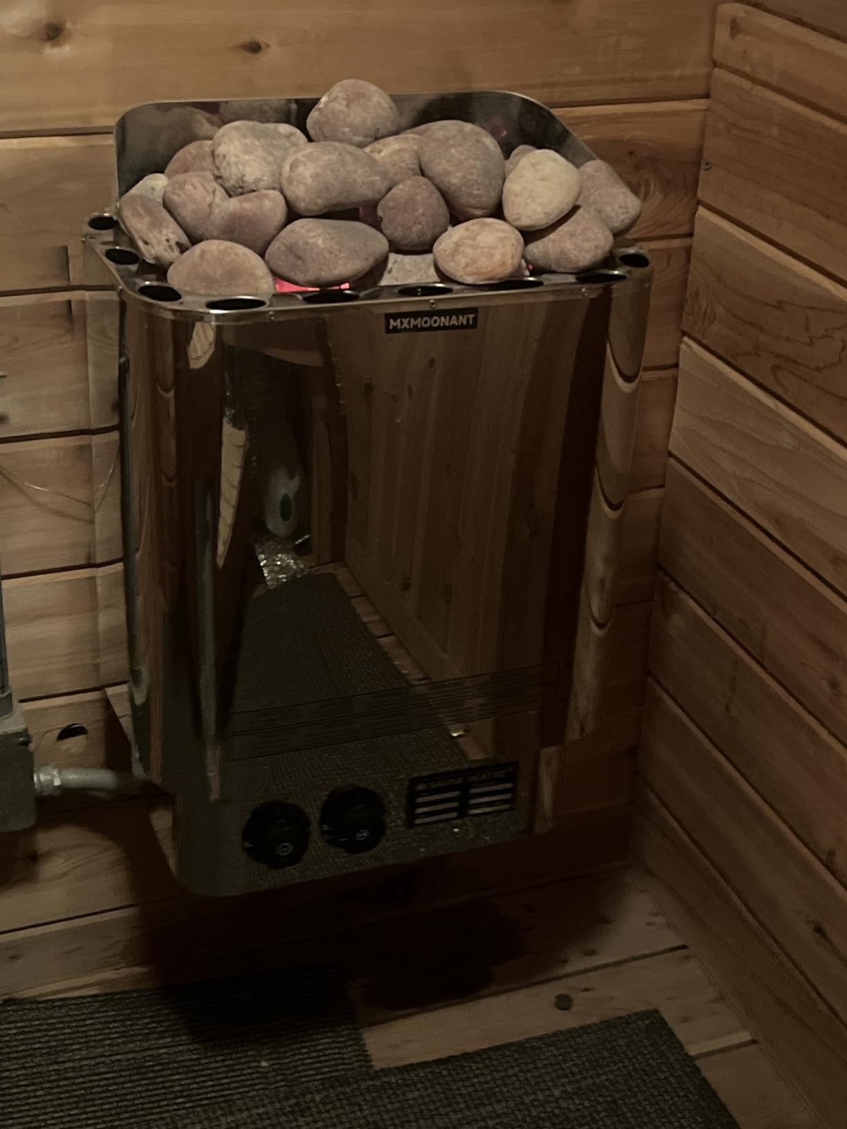 Mxmoonant Sauna Heater, 6KW 220V Electric Sauna Heaters Stove Dry Steam Sauna Bath for Home Hotel Spa Max. 300 Cu.ft with Sauna Hygrothermograph customer photo 1