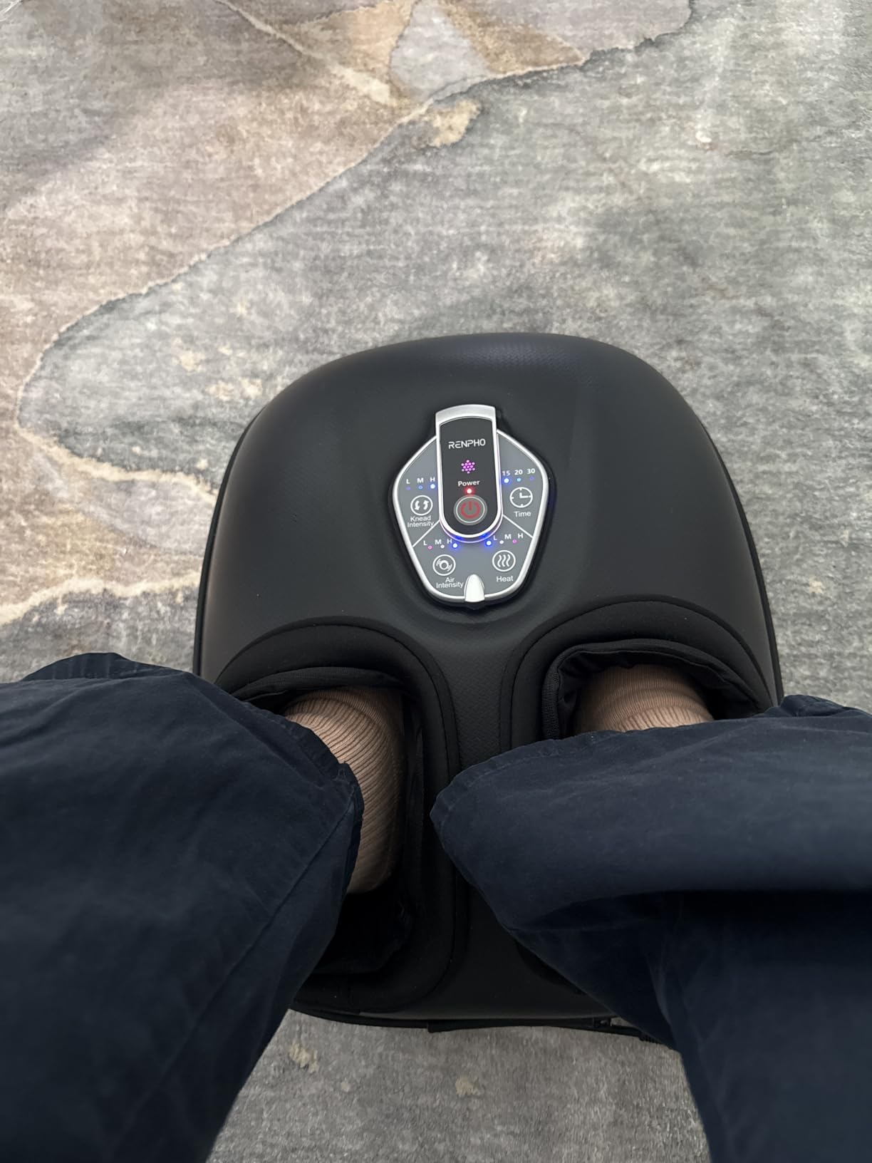 RENPHO Foot Massager Machine with Heat [2026 Upgraded], Birthday Gifts for Women Men Mom Dad, FSA Eligible HSA Shiatsu Foot Massager for Plantar Fasciitis, Cordless Control, Self Care Gifts, Black customer photo 1