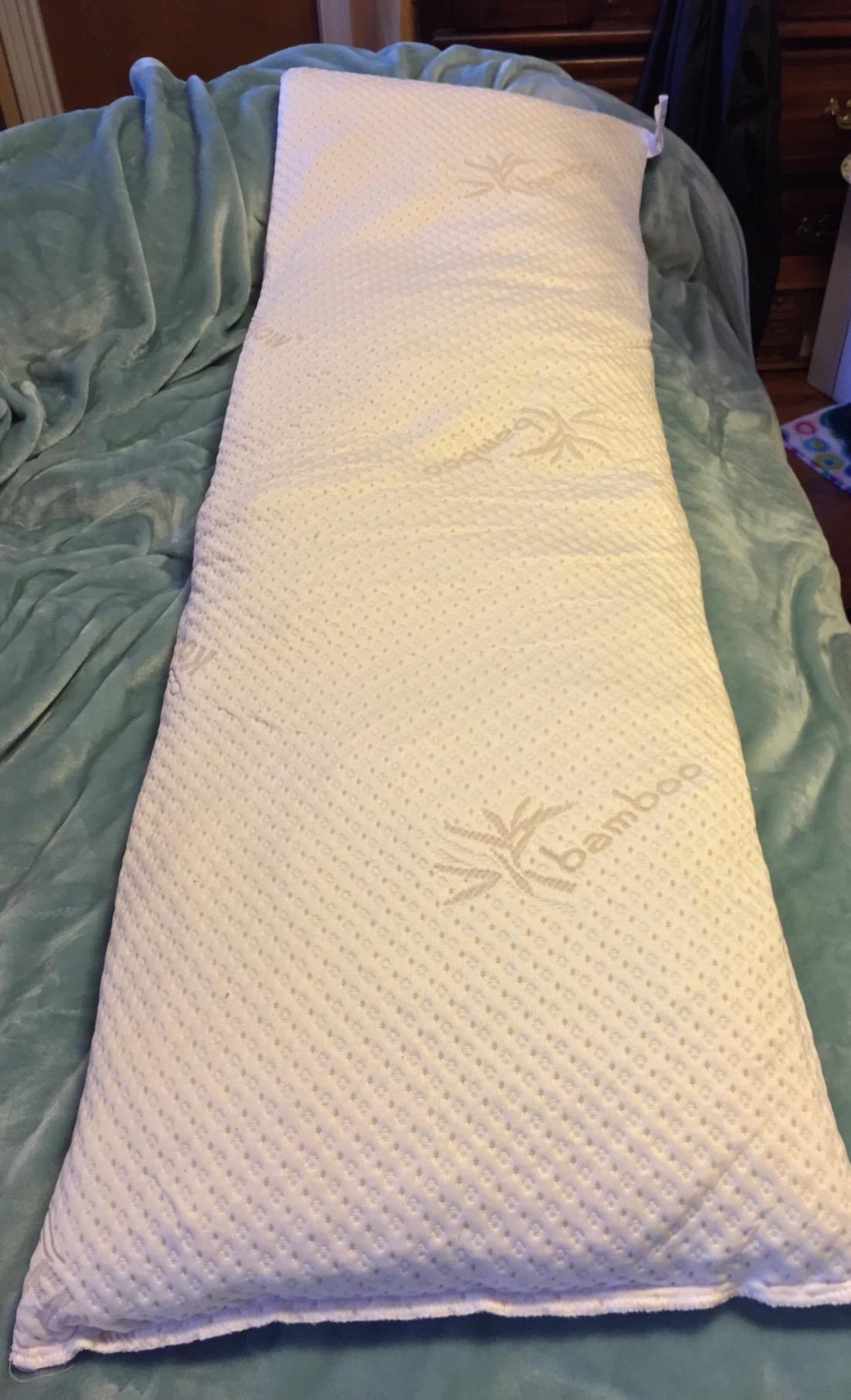 Snuggle-Pedic Body Pillow for Adults, Cozy Comfort Down Alternative Pregnancy Pillows - Soft, Supportive, Breathable Side Sleepers Maternity Pillow - Long Cuddle Pillow for Bed, 20x54 Full Body Pillow customer photo 1