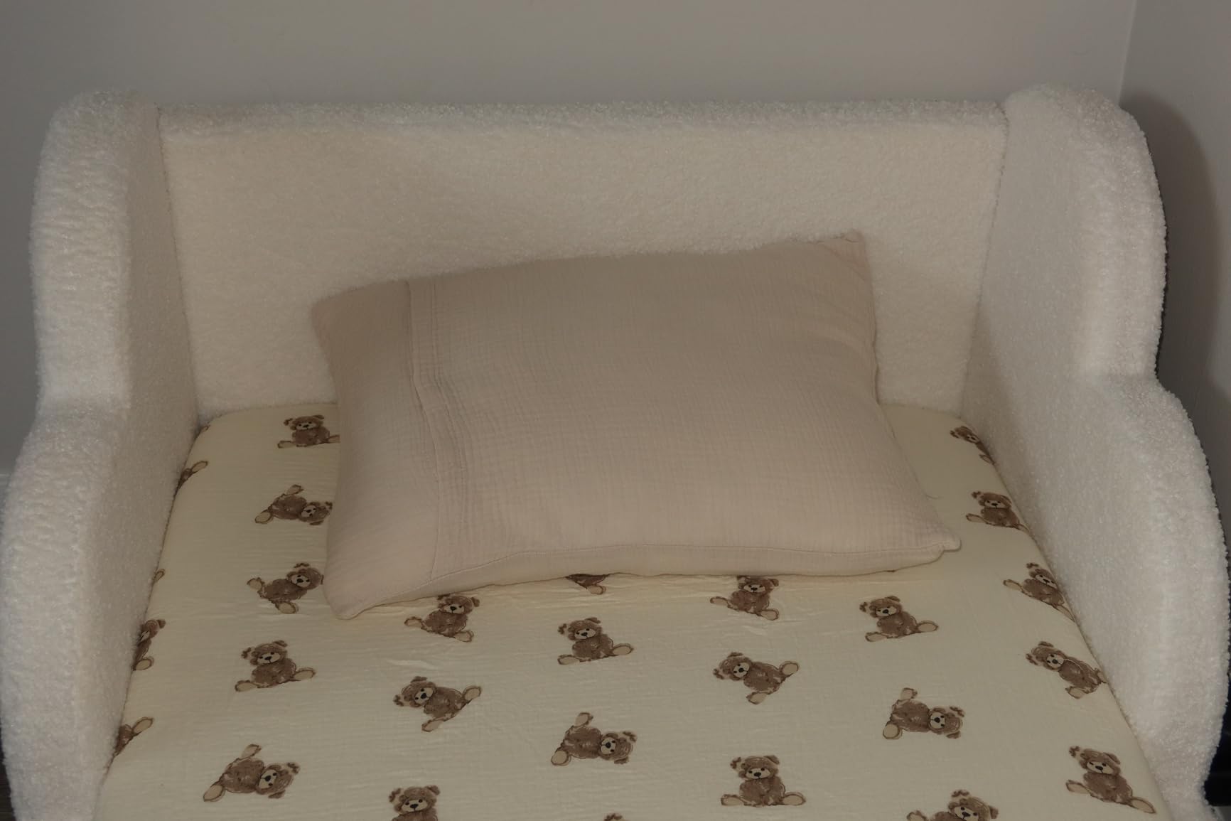 Pro Goleem Toddler Pillow with 100% Muslin Cotton Pillowcase - 13x18 Ultra Soft, Breathable & Machine Washable Kids Pillow for Sleeping, Travel, Daycare & Preschool Nap (Beige, Ages 2+) customer photo 1