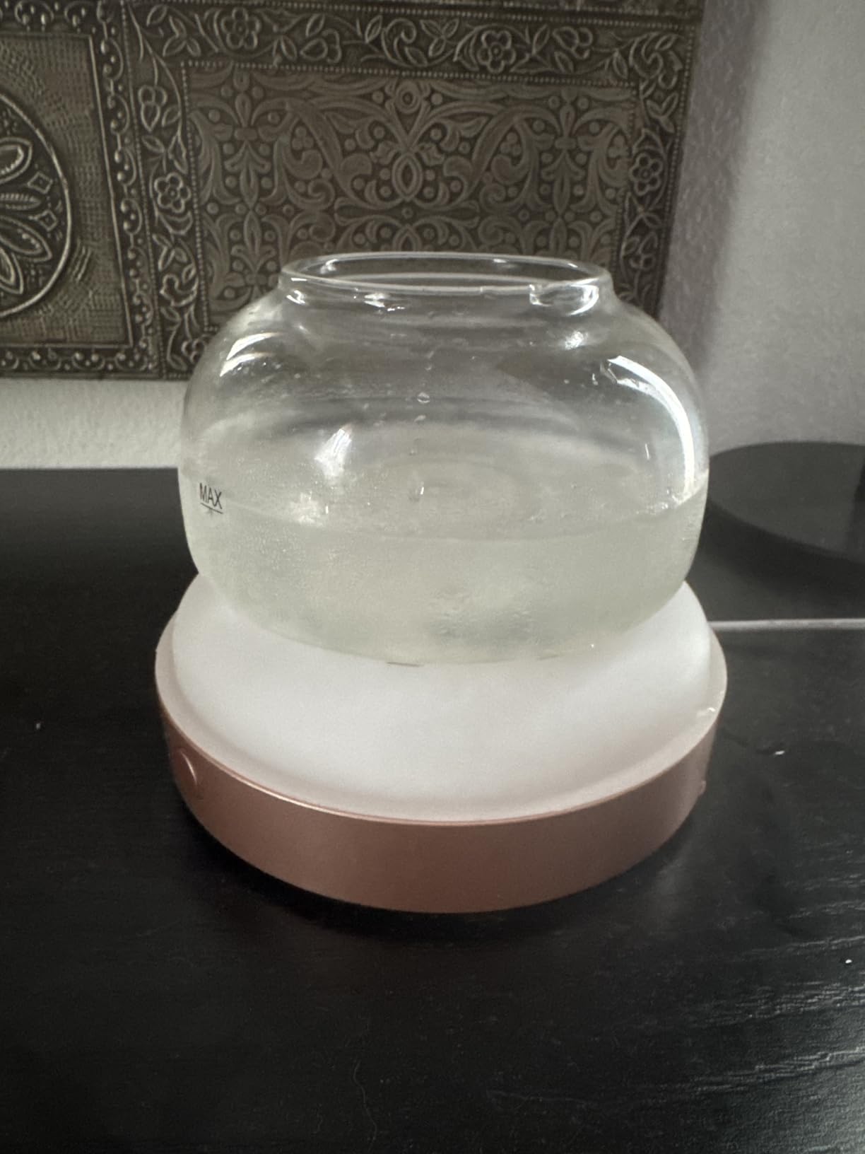 200ml Glass Reservoir Essential Oil Diffuser with Glass Dome Ultrasonic Aromatherapy Diffuser with Four Timer Colorful Light Auto-Off for Home Office Bedroom customer photo 2