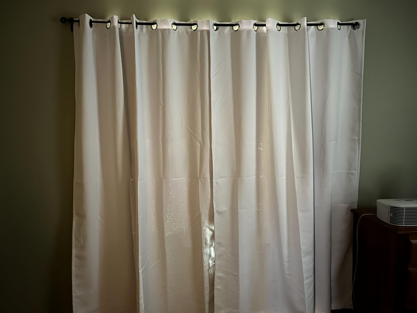 BGment Thermal Insulated 100% Blackout Curtains for Bedroom with Black Liner, Double Layer Full Room Darkening Noise Reducing Grommet Curtain (42 x 63 Inch, Cashmere, 2 Panels) customer photo 1