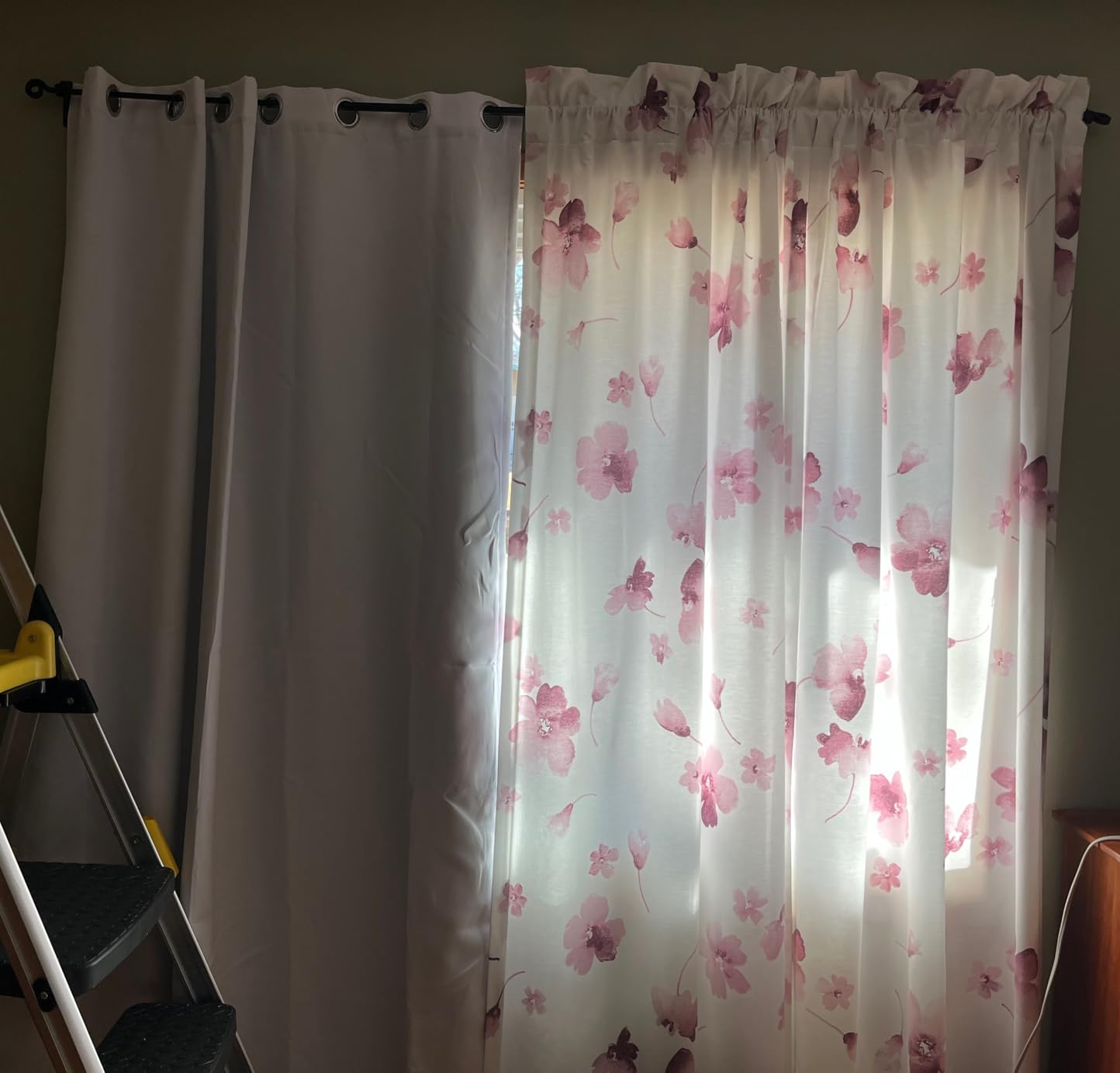 BGment Thermal Insulated 100% Blackout Curtains for Bedroom with Black Liner, Double Layer Full Room Darkening Noise Reducing Grommet Curtain (42 x 63 Inch, Cashmere, 2 Panels) customer photo 2
