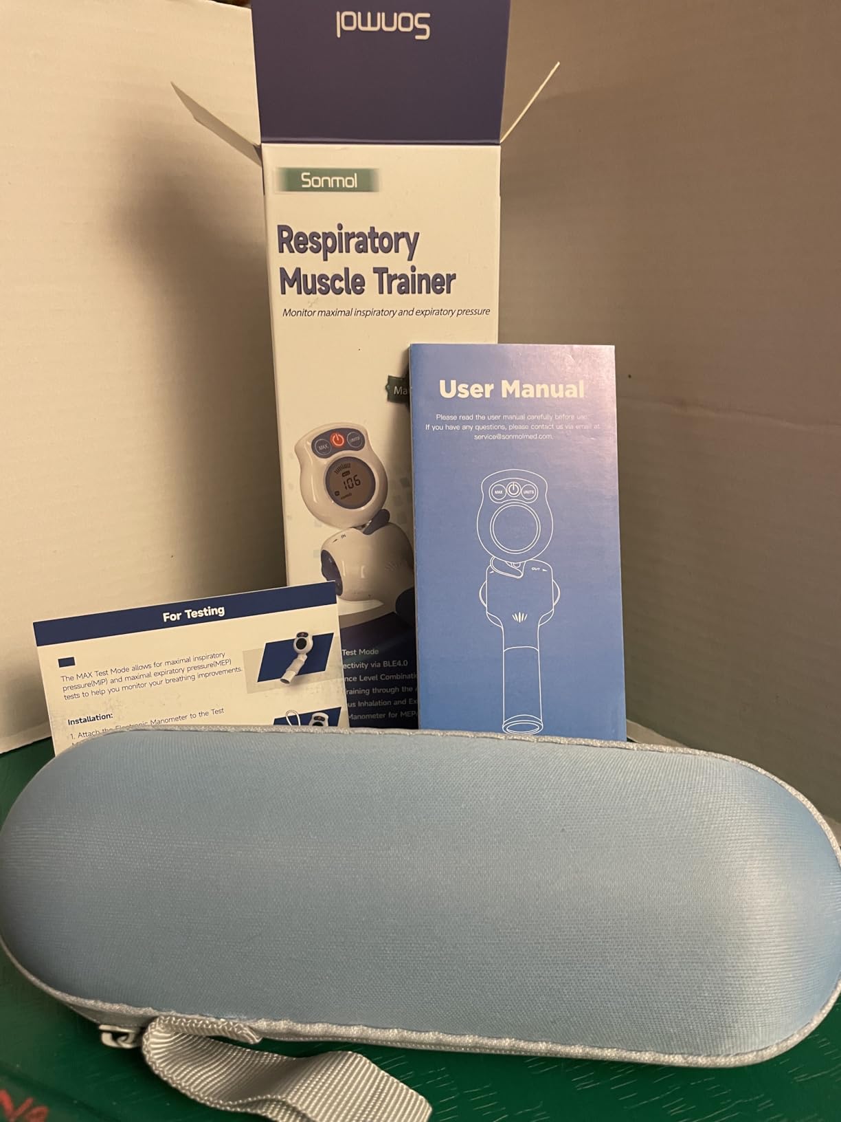 Sonmol Digital Breathing Exercise Device for Lungs with App & Bluetooth | 6 independent resistance levels, app games, MIP/MEP test & progress tracking - ideal for asthma/COPD, athletes customer photo 1