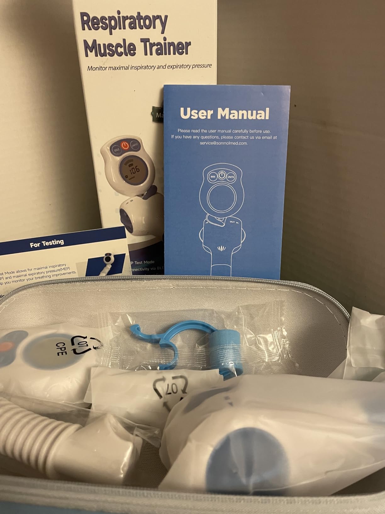 Sonmol Digital Breathing Exercise Device for Lungs with App & Bluetooth | 6 independent resistance levels, app games, MIP/MEP test & progress tracking - ideal for asthma/COPD, athletes customer photo 2