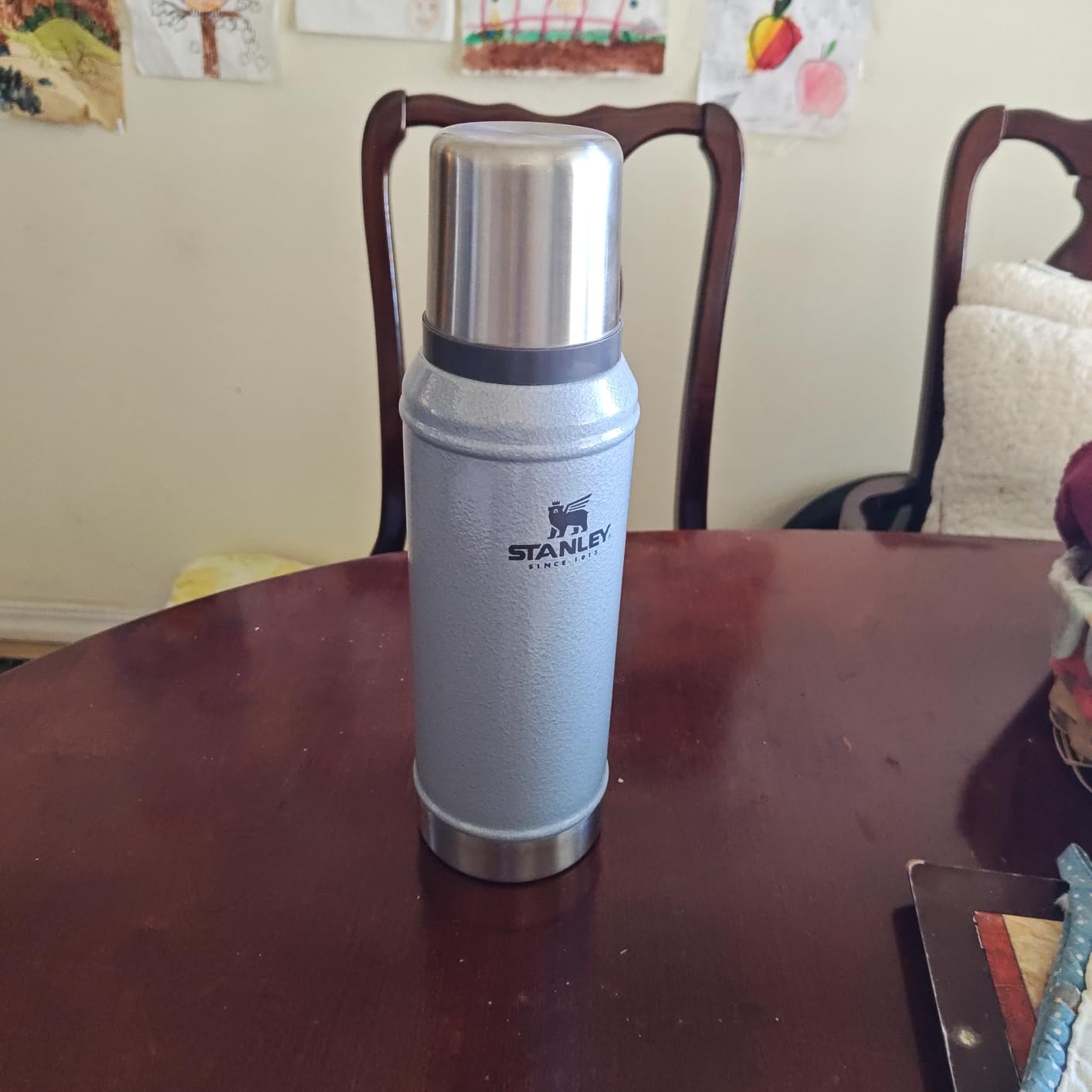 Stanley Classic Legendary Vacuum Bottle 1.1 qt Wide Mouth with Leakproof Cup Lid, Hammertone Green customer photo 1