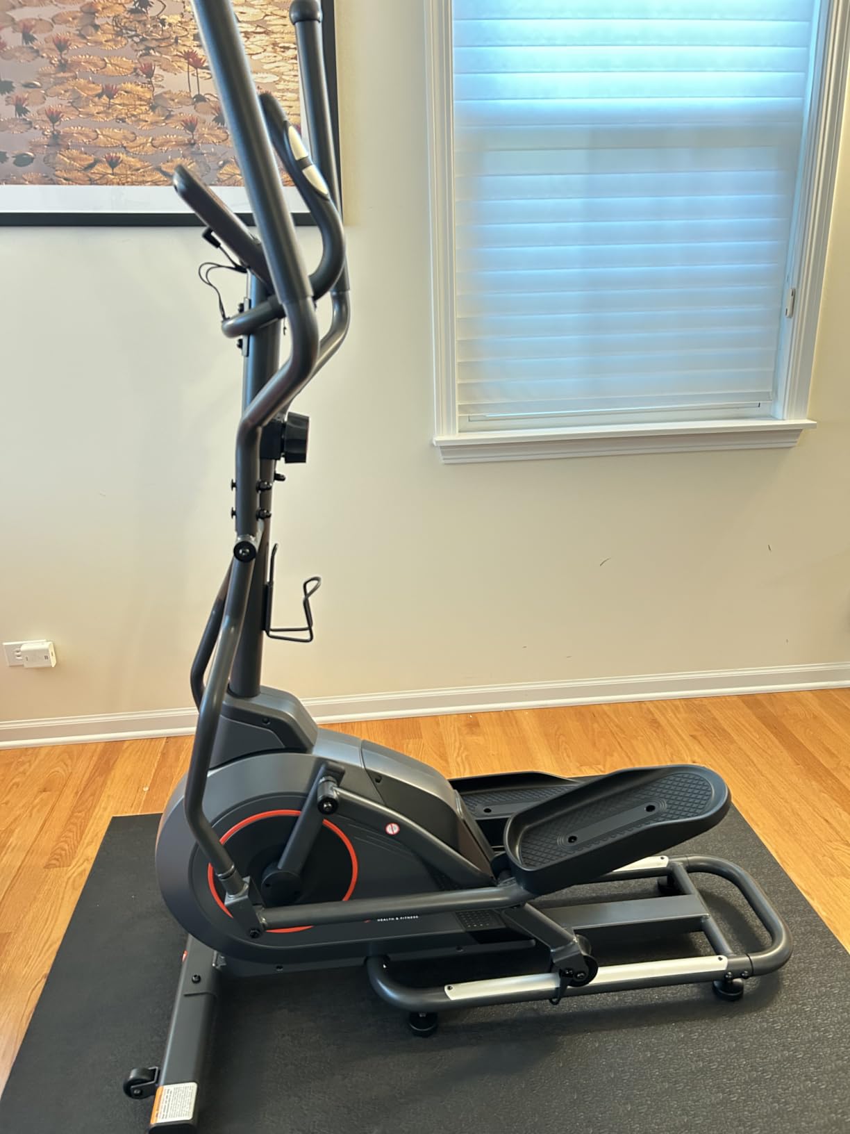 Sunny Health & Fitness Smart Upright Elliptical w/Pulse Sensor Built-in, Indoor Full-Body Cross-Training & Cardio Exercise Machine for Home, Free SunnyFit App Connection customer photo 2