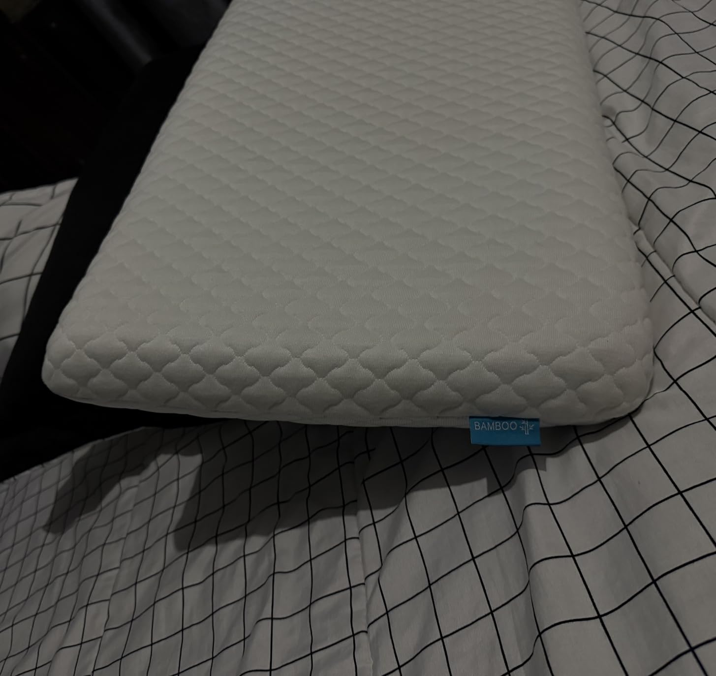 SofGlowly Ultra Thin Flat Pillows for Sleeping, Cooling Memory Foam Pillow 2.75 inch Height Ultra Thin Pillow, Slim Bed Pillows for Stomach Back Sleeper, Standard Size -16x25 Inch customer photo 2