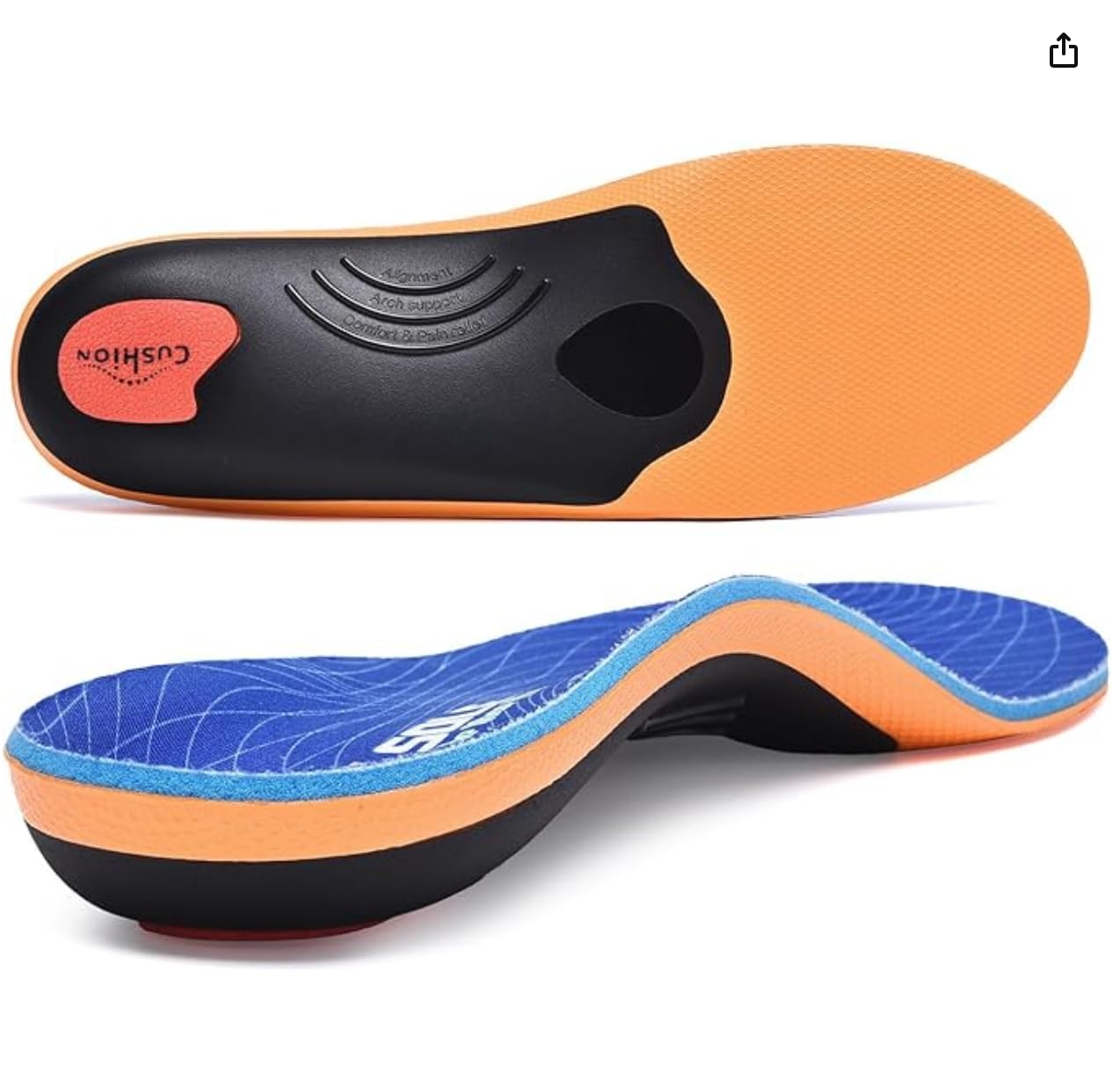 VALSOLE 250+ lbs Plantar Fasciitis High Arch Support Insole for Men Women,Heavy Duty Support Pain Relief Orthotics Insert,Relieve Flat Feet,High Arch,Foot Pain,Standing All Day Boot Work Shoe Insole customer photo 2
